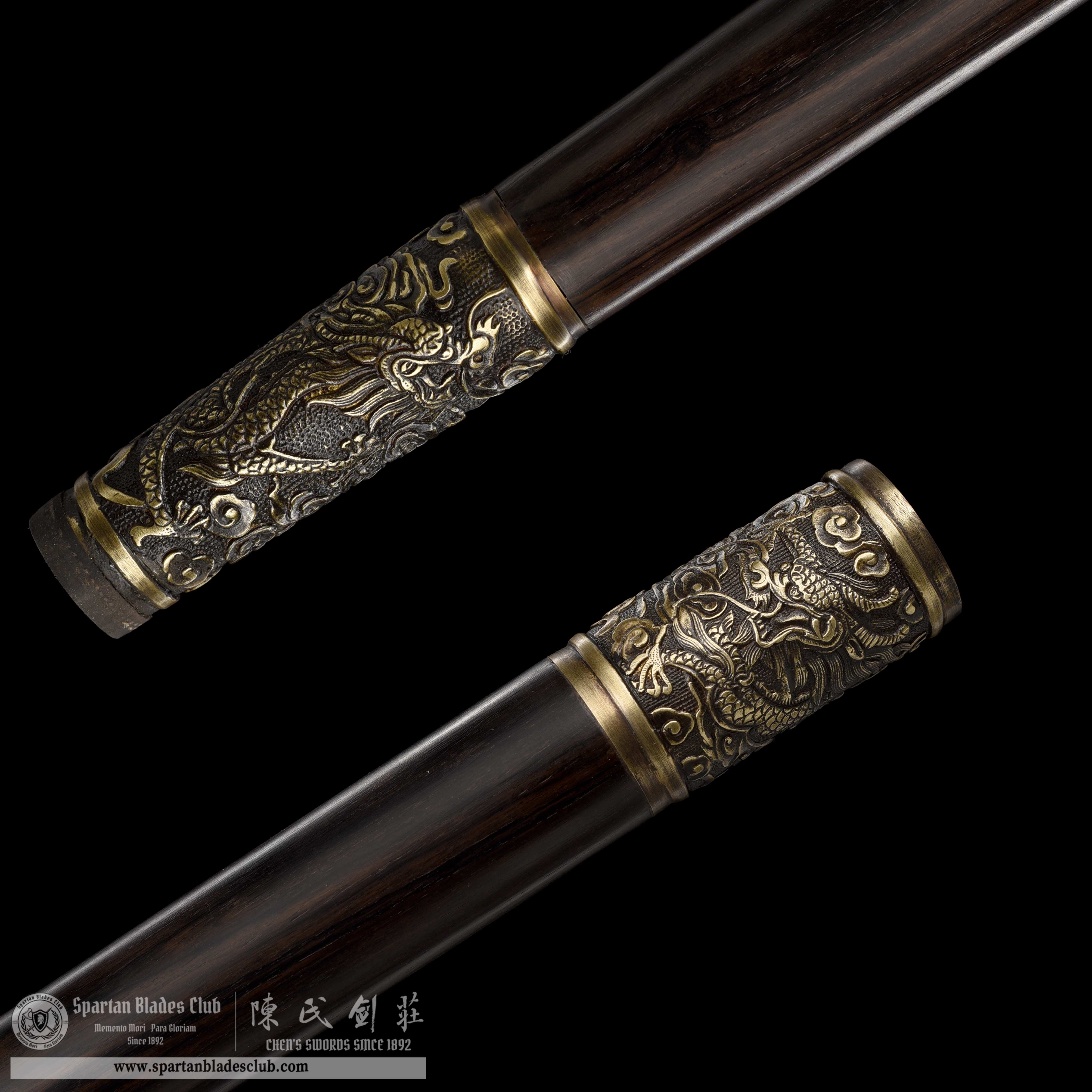 WS01｜Snake - Shadow King's Cane Sword｜Cane Sword｜Damascus steel｜Black&golden｜Battle-Ready｜Full-tang｜Spartan Blades Club｜CHEN'S SWORDS 1892 - Spartan Blades Club - 陳氏劍莊1892