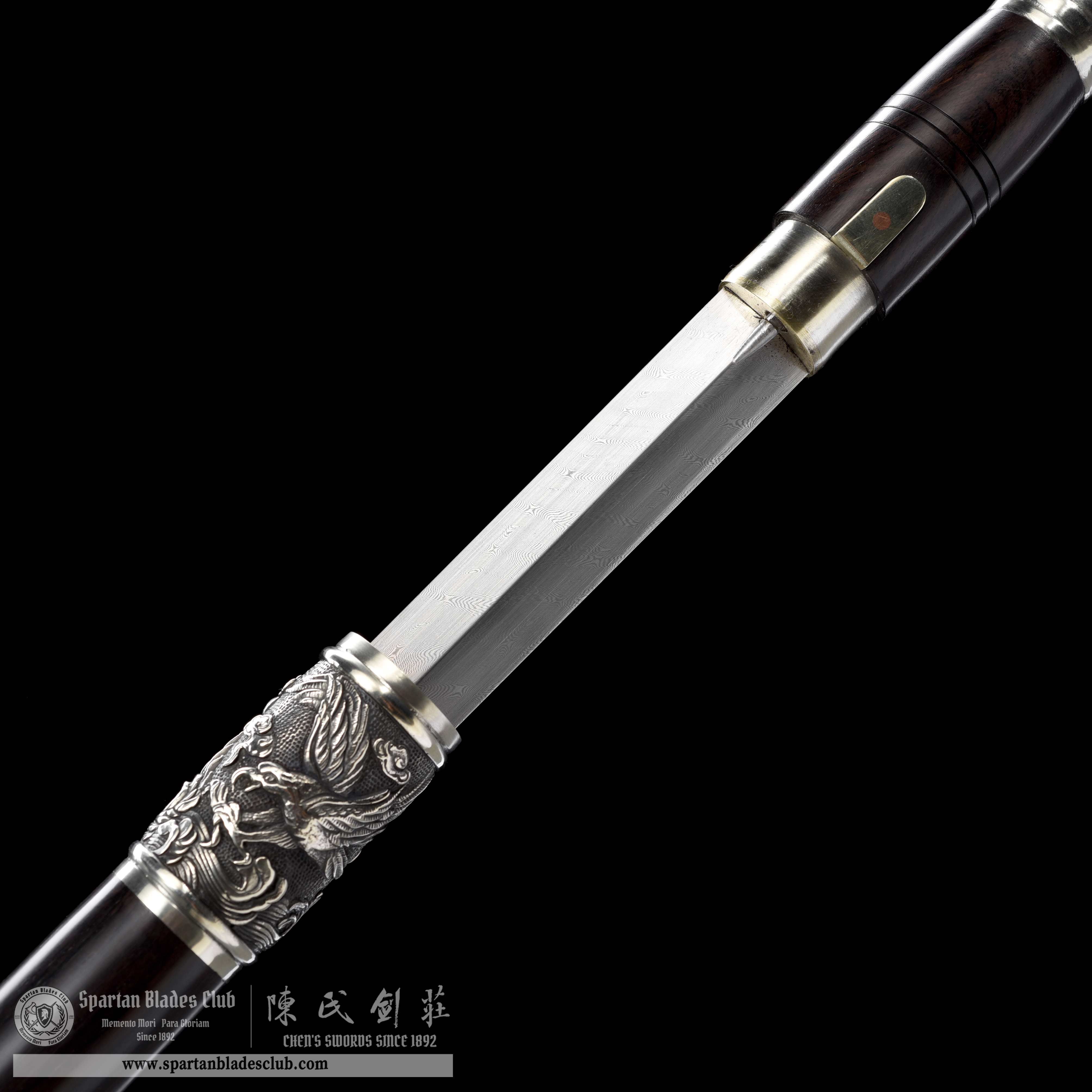 WS03｜Silver - Eagle Scepter Cane Sword｜Cane Sword｜Damascus steel｜Black&Silver｜Battle-Ready｜Full-tang｜Spartan Blades Club｜CHEN'S SWORDS 1892 - Spartan Blades Club - 陳氏劍莊1892