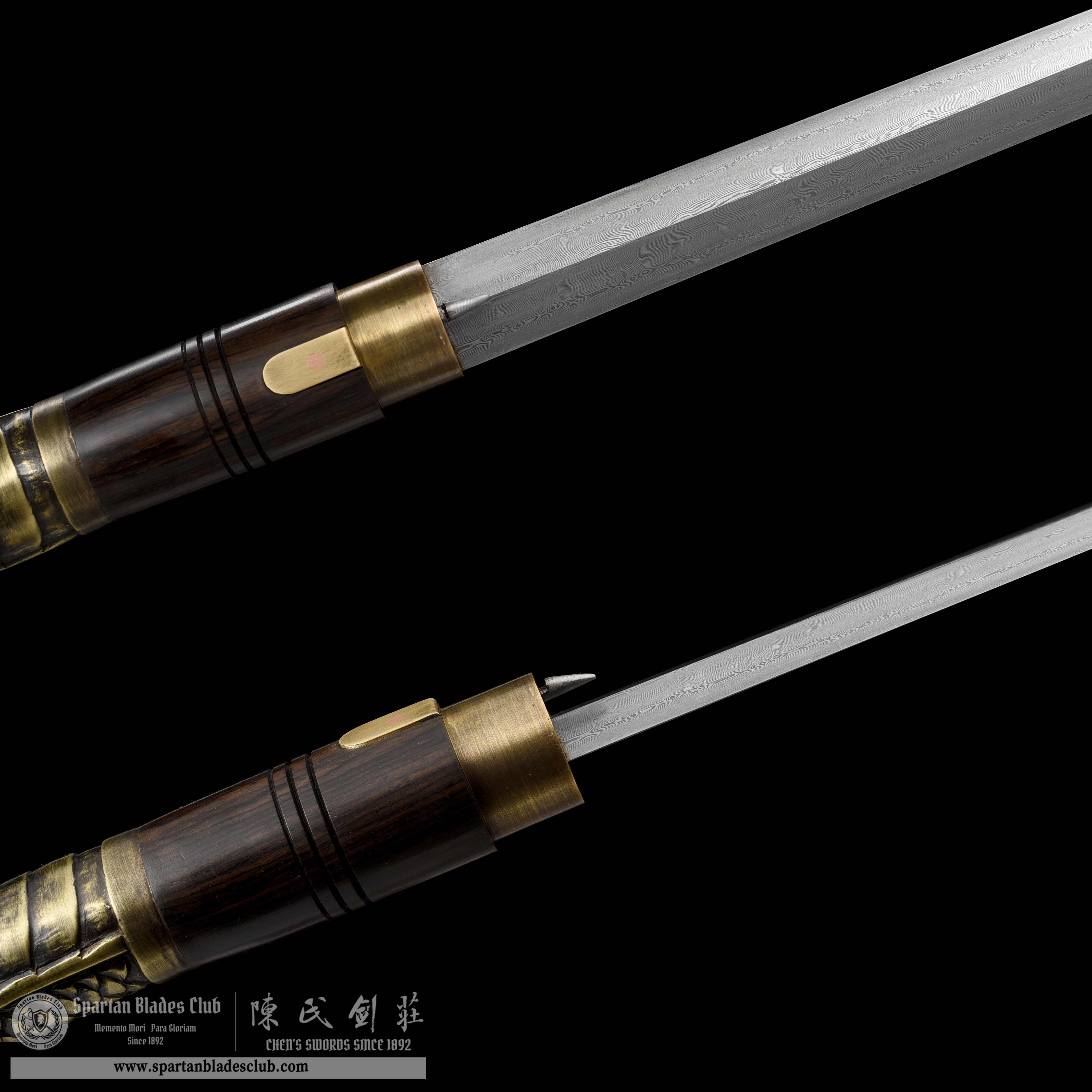 WS01｜Snake - Shadow King's Cane Sword｜Cane Sword｜Damascus steel｜Black&golden｜Battle-Ready｜Full-tang｜Spartan Blades Club｜CHEN'S SWORDS 1892 - Spartan Blades Club - 陳氏劍莊1892