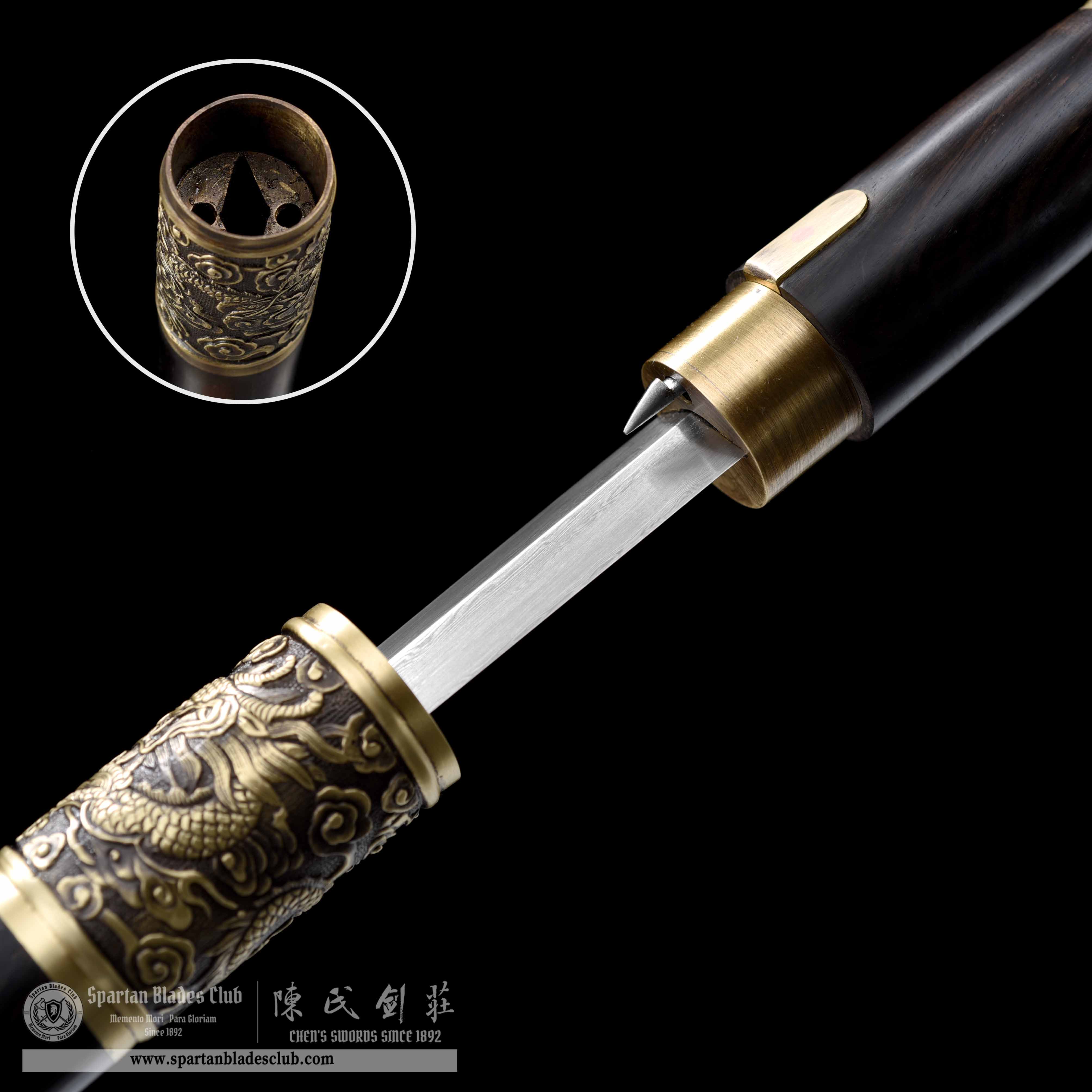 WS02｜Eagle - Shadow Scepter Cane Sword｜Cane Sword｜Damascus steel｜Black&golden｜Battle-Ready｜Full-tang｜Spartan Blades Club｜CHEN'S SWORDS 1892 - Spartan Blades Club - 陳氏劍莊1892