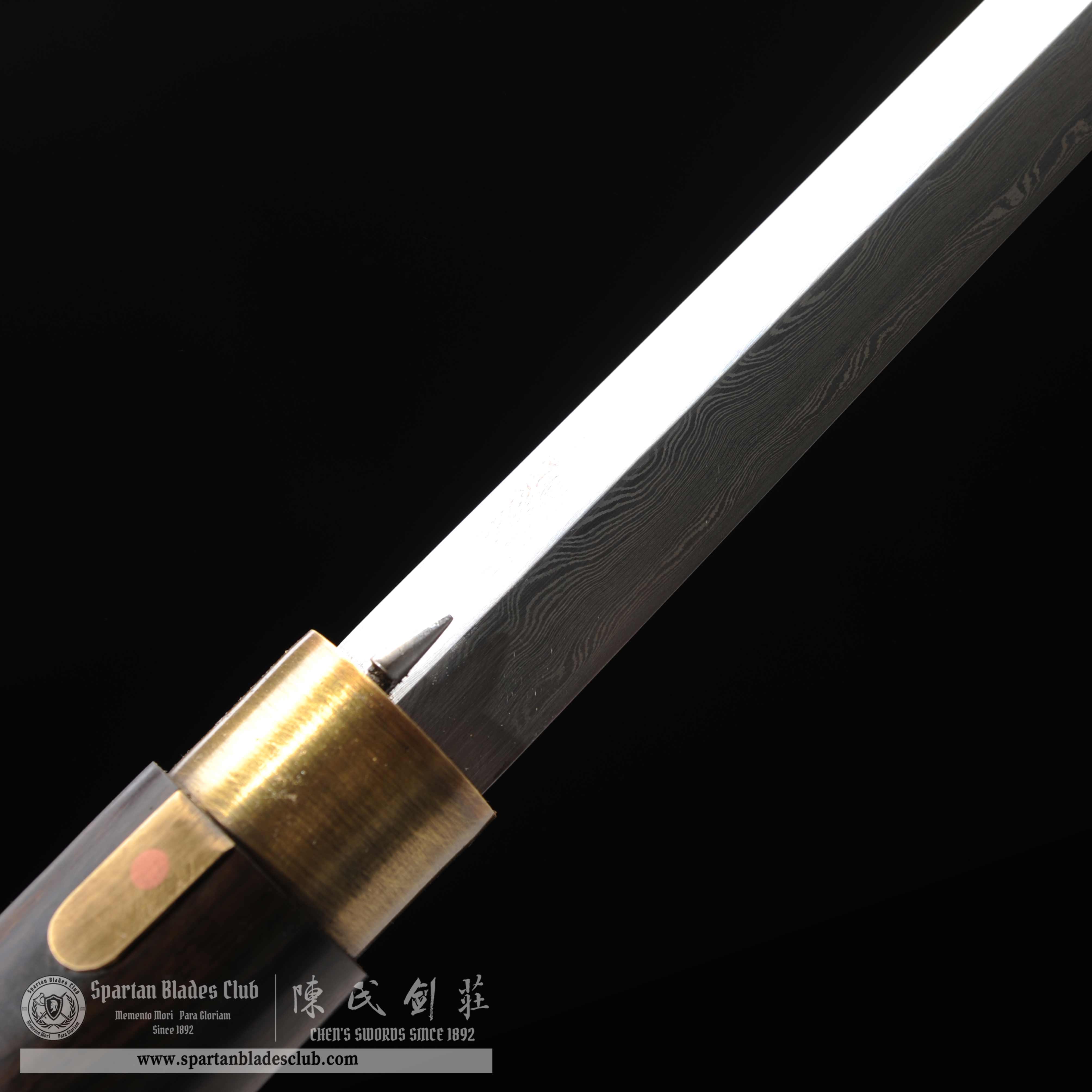 WS06｜Ebony Cane Sword｜Cane Sword｜Damascus steel｜loong(Chinese dragon)｜Black&golden｜Battle-Ready｜Full-tang｜Spartan Blades Club｜CHEN'S SWORDS 1892 - Spartan Blades Club - 陳氏劍莊1892