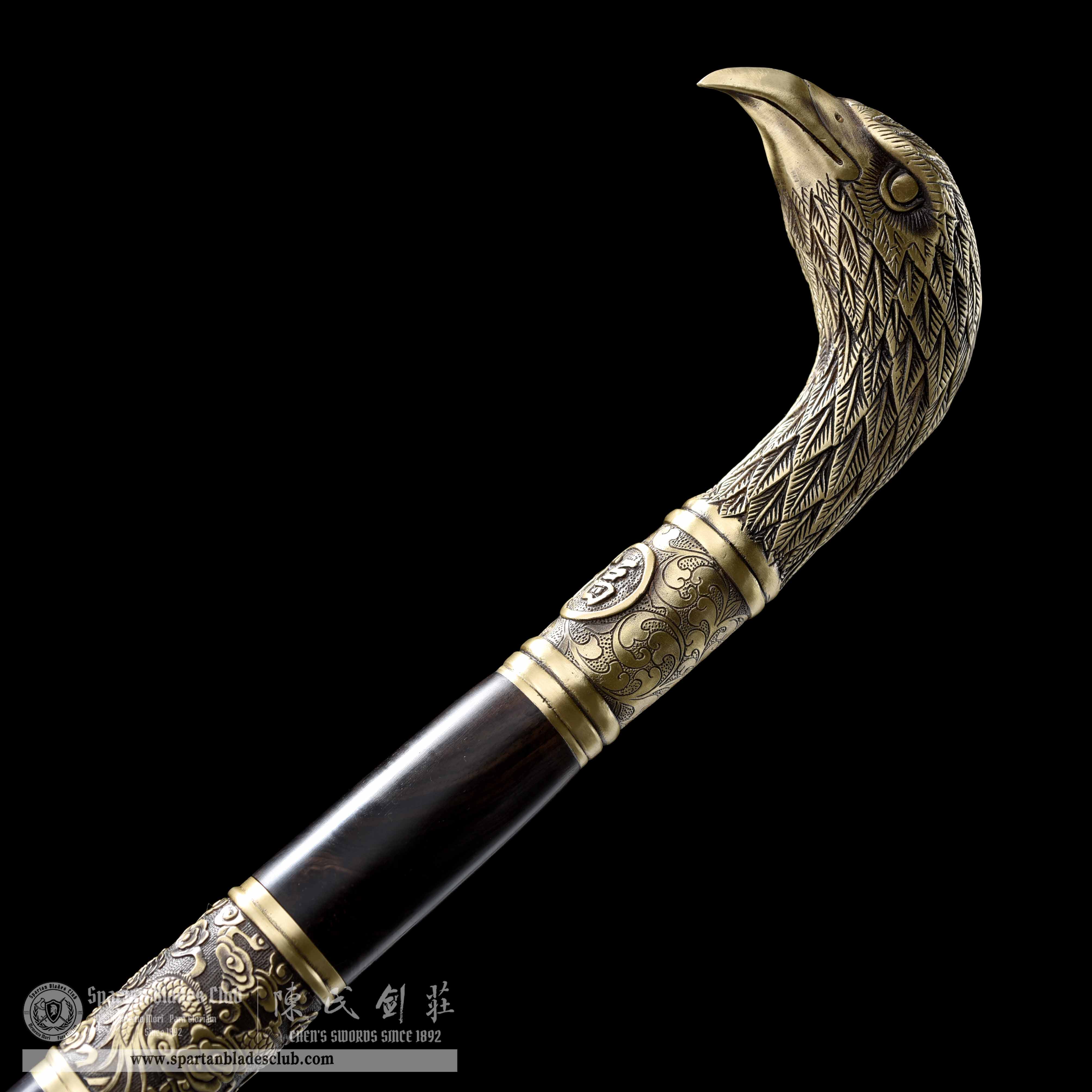 WS02｜Eagle - Shadow Scepter Cane Sword｜Cane Sword｜Damascus steel｜Black&golden｜Battle-Ready｜Full-tang｜Spartan Blades Club｜CHEN'S SWORDS 1892 - Spartan Blades Club - 陳氏劍莊1892