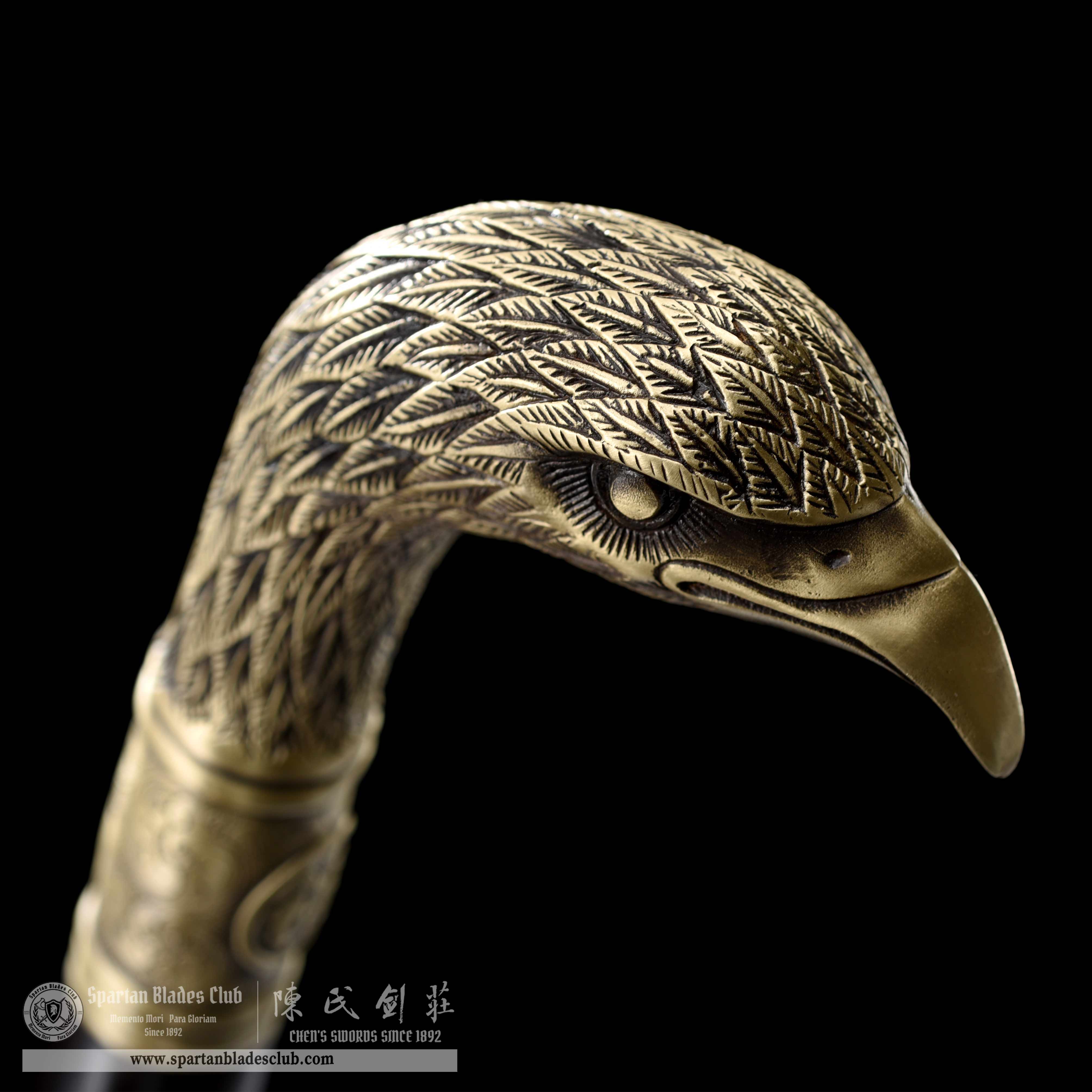 WS02｜Eagle - Shadow Scepter Cane Sword｜Cane Sword｜Damascus steel｜Black&golden｜Battle-Ready｜Full-tang｜Spartan Blades Club｜CHEN'S SWORDS 1892 - Spartan Blades Club - 陳氏劍莊1892