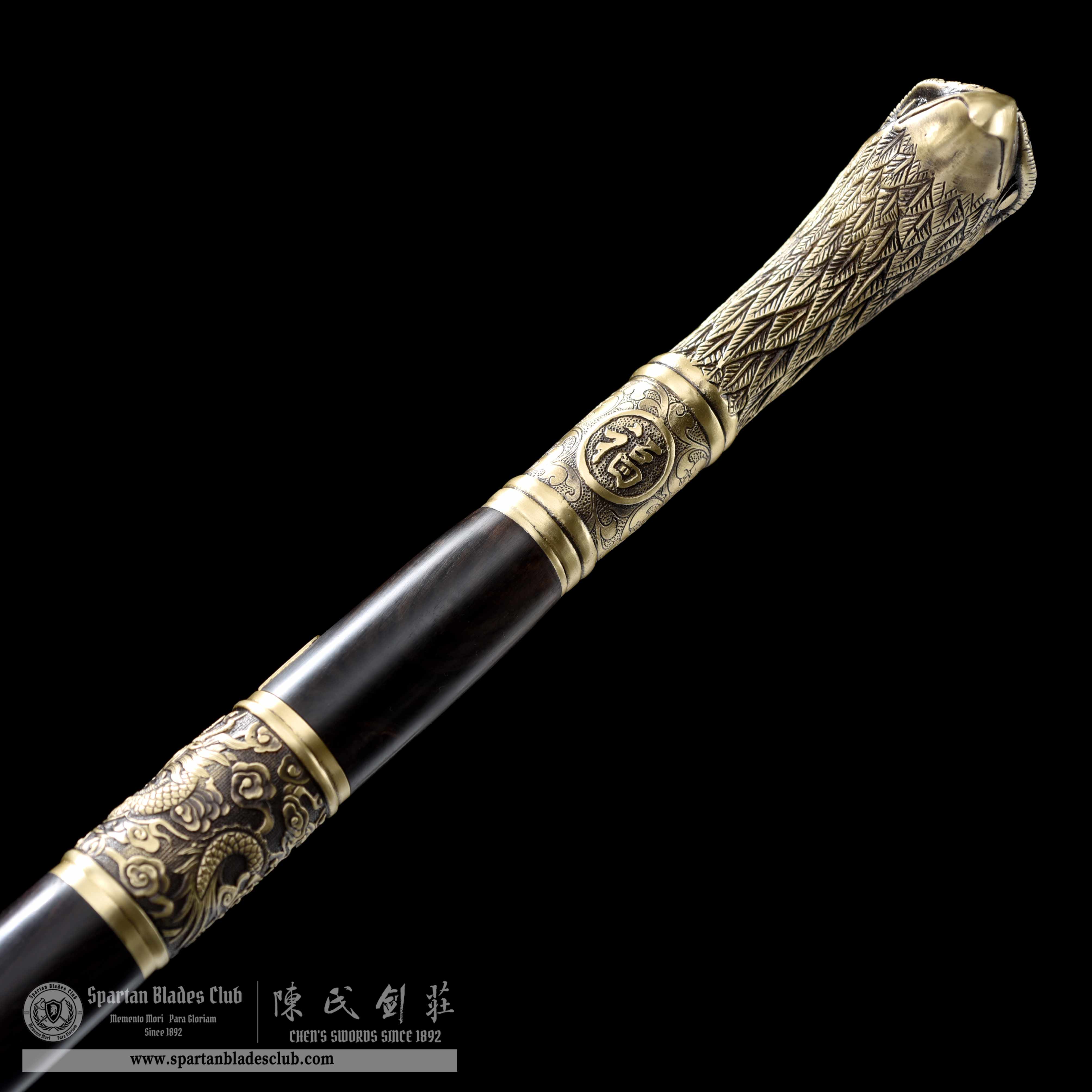 WS02｜Eagle - Shadow Scepter Cane Sword｜Cane Sword｜Damascus steel｜Black&golden｜Battle-Ready｜Full-tang｜Spartan Blades Club｜CHEN'S SWORDS 1892 - Spartan Blades Club - 陳氏劍莊1892