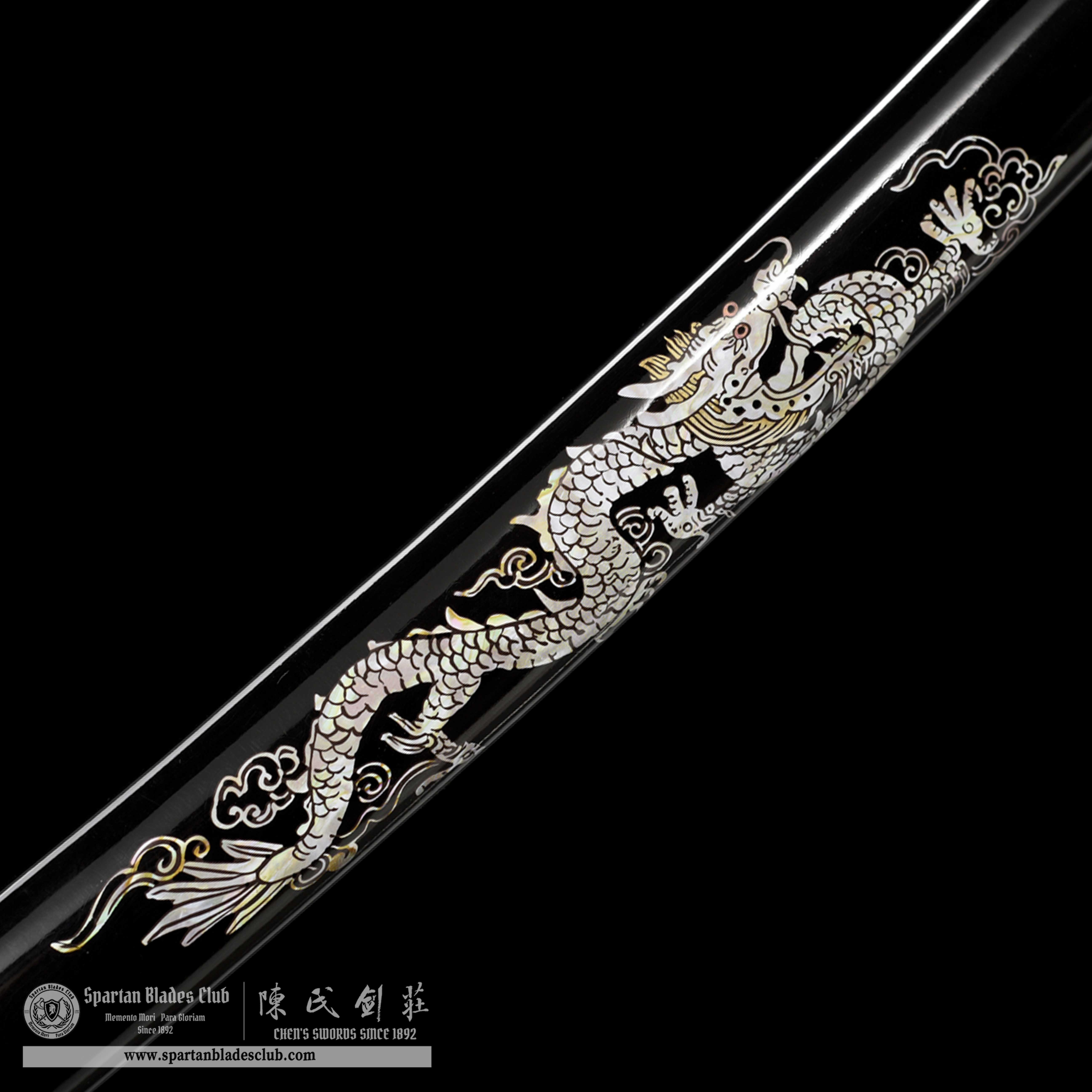 HW05|LoongShe Samurai|Wakizashi|T10 steel|Clay-tempered|Real Hamon|Black|Battle-Ready|Full-tang|Spartan Blades Club|CHEN'S SWORDS 1892 - Spartan Blades Club - 陳氏劍莊1892