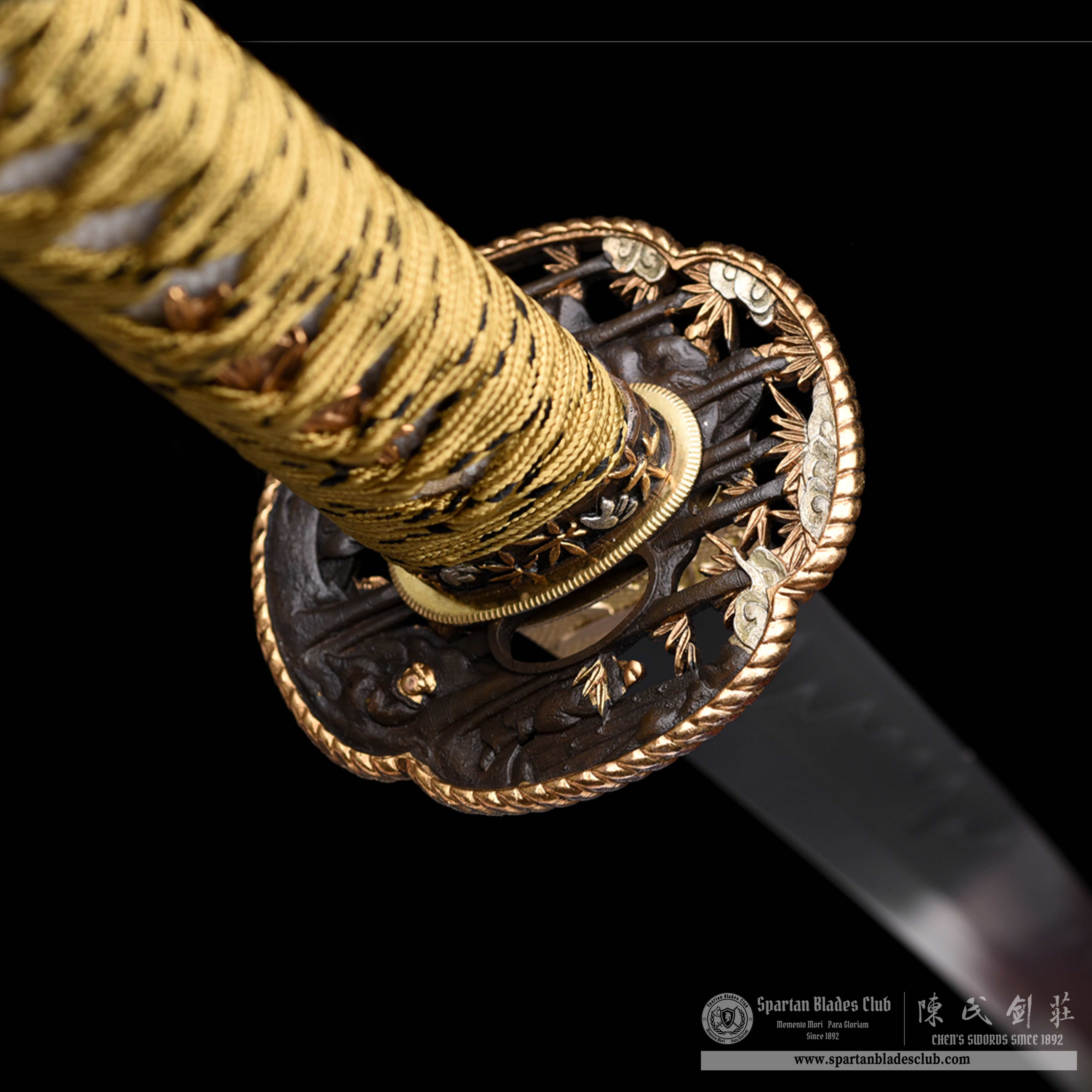 HW03|ChiJinGu Blade|Wakizashi|T10 steel|Clay-tempered|Real Hamon|Red&Golden|Battle-Ready|Full-tang|Spartan Blades Club|CHEN'S SWORDS 1892 - Spartan Blades Club - 陳氏劍莊1892