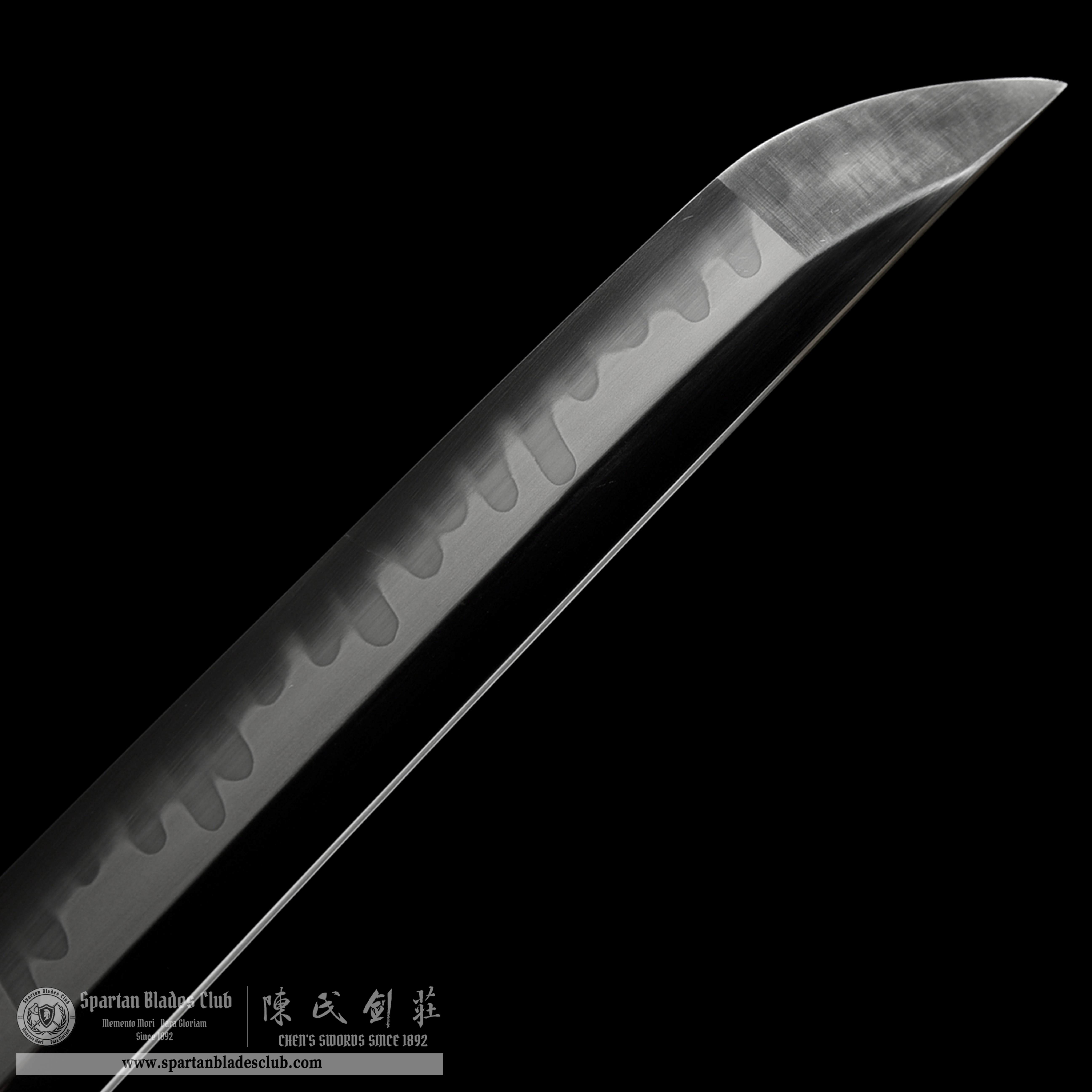 HW02|ZhuYan Wakizashi|Wakizashi|T10 steel|Clay-tempered|Real Hamon|Red|Battle-Ready|Full-tang|Spartan Blades Club|CHEN'S SWORDS 1892 - Spartan Blades Club - 陳氏劍莊1892