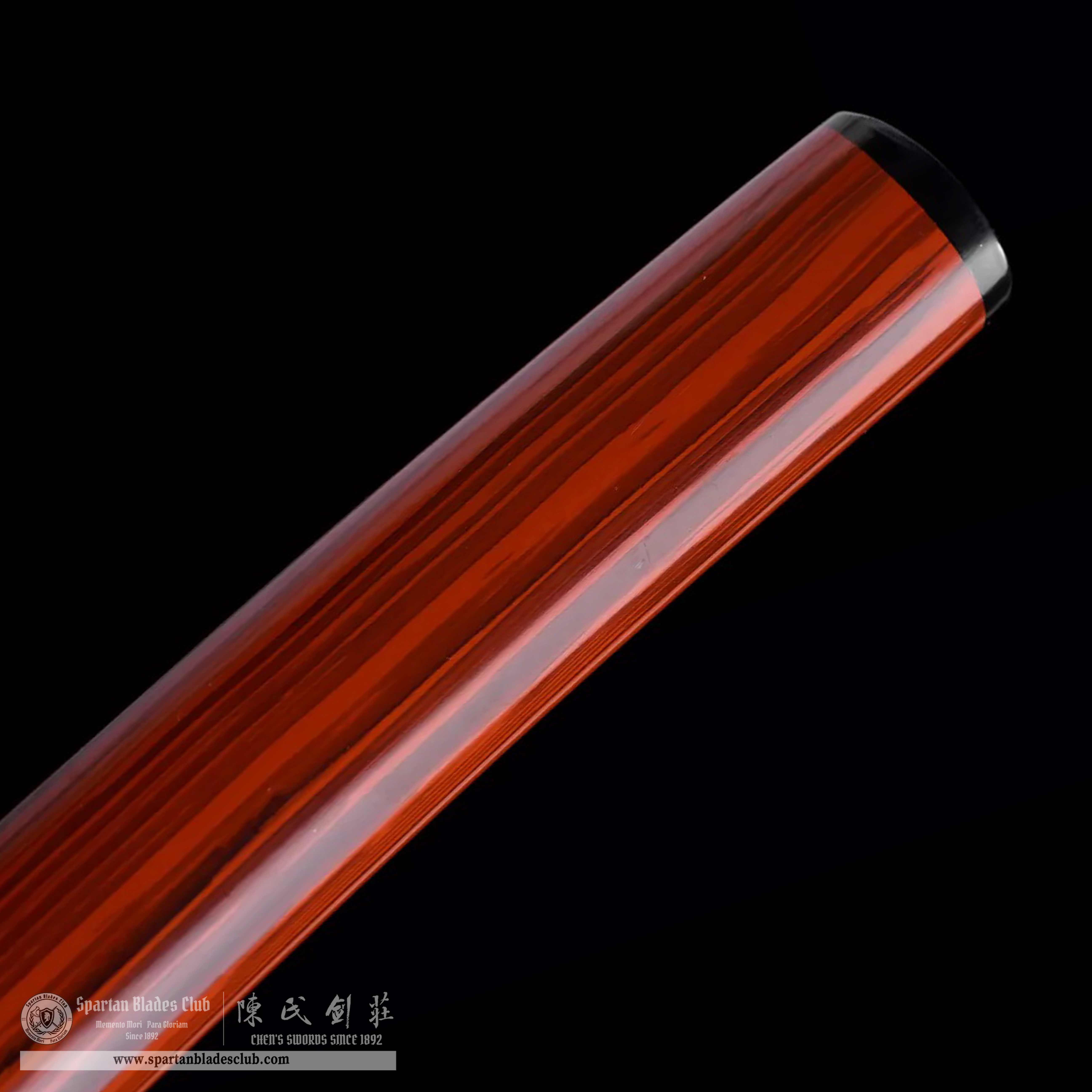 HW03|ChiJinGu Blade|Wakizashi|T10 steel|Clay-tempered|Real Hamon|Red&Golden|Battle-Ready|Full-tang|Spartan Blades Club|CHEN'S SWORDS 1892 - Spartan Blades Club - 陳氏劍莊1892