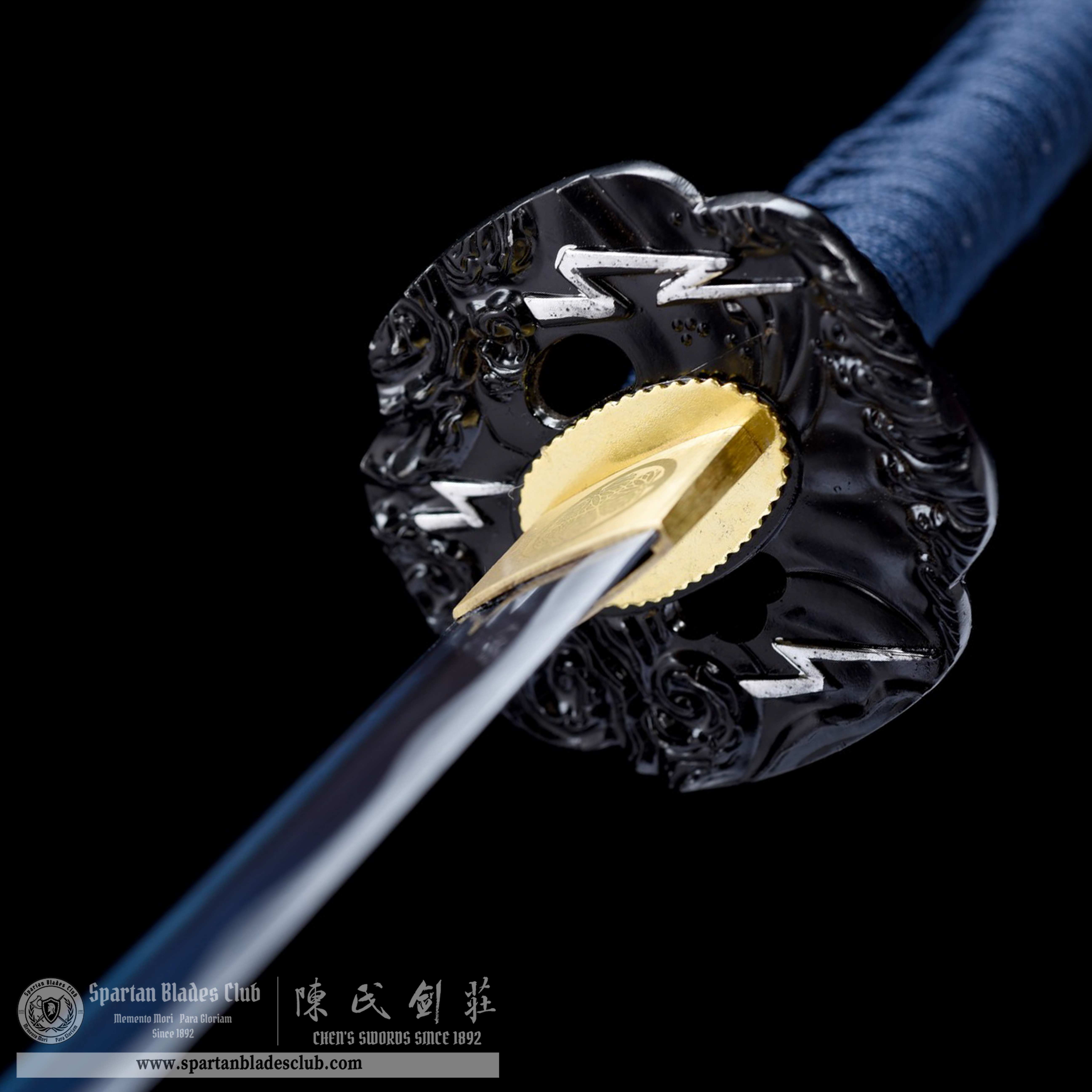 HW04|Sōrai Samurai|Wakizashi|High carbon steel|Blue|Battle-Ready|Full-tang|Spartan Blades Club|CHEN'S SWORDS 1892 - Spartan Blades Club