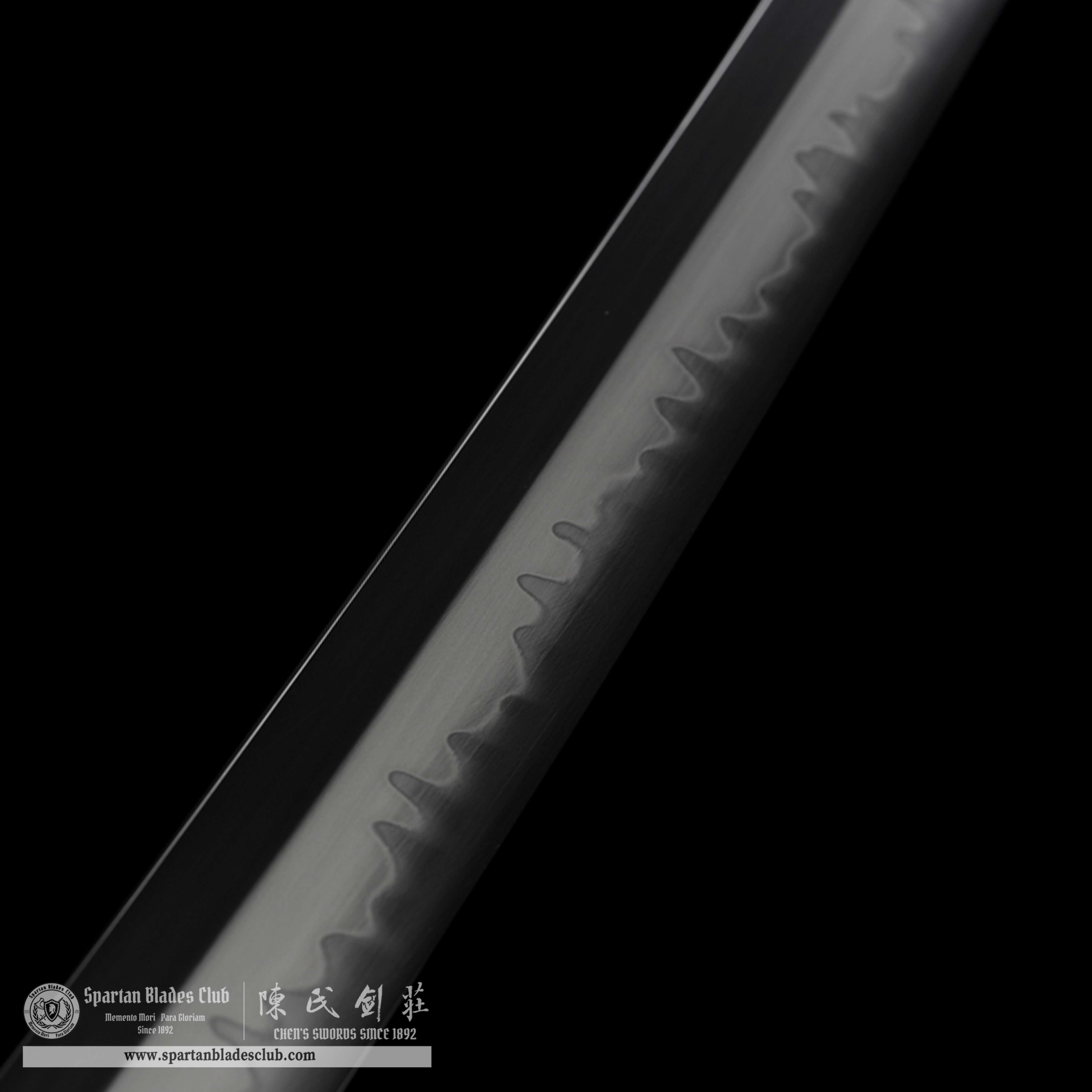 HW05|LoongShe Samurai|Wakizashi|T10 steel|Clay-tempered|Real Hamon|Black|Battle-Ready|Full-tang|Spartan Blades Club|CHEN'S SWORDS 1892 - Spartan Blades Club - 陳氏劍莊1892