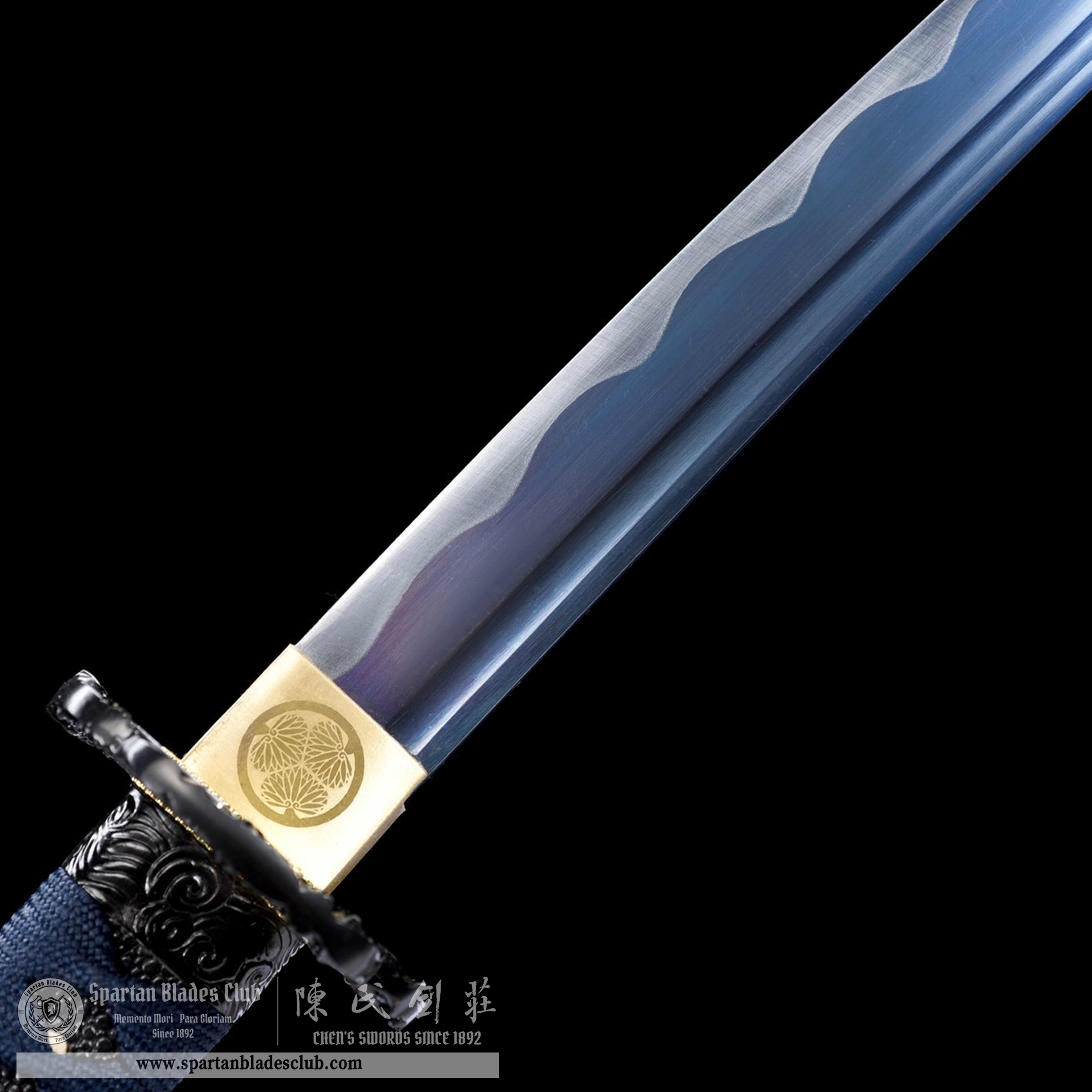 HW04｜Sōrai Samurai｜Wakizashi｜High carbon steel｜Blue｜Battle-Ready｜Full-tang｜Spartan Blades Club｜CHEN'S SWORDS 1892 - Spartan Blades Club - 陳氏劍莊1892