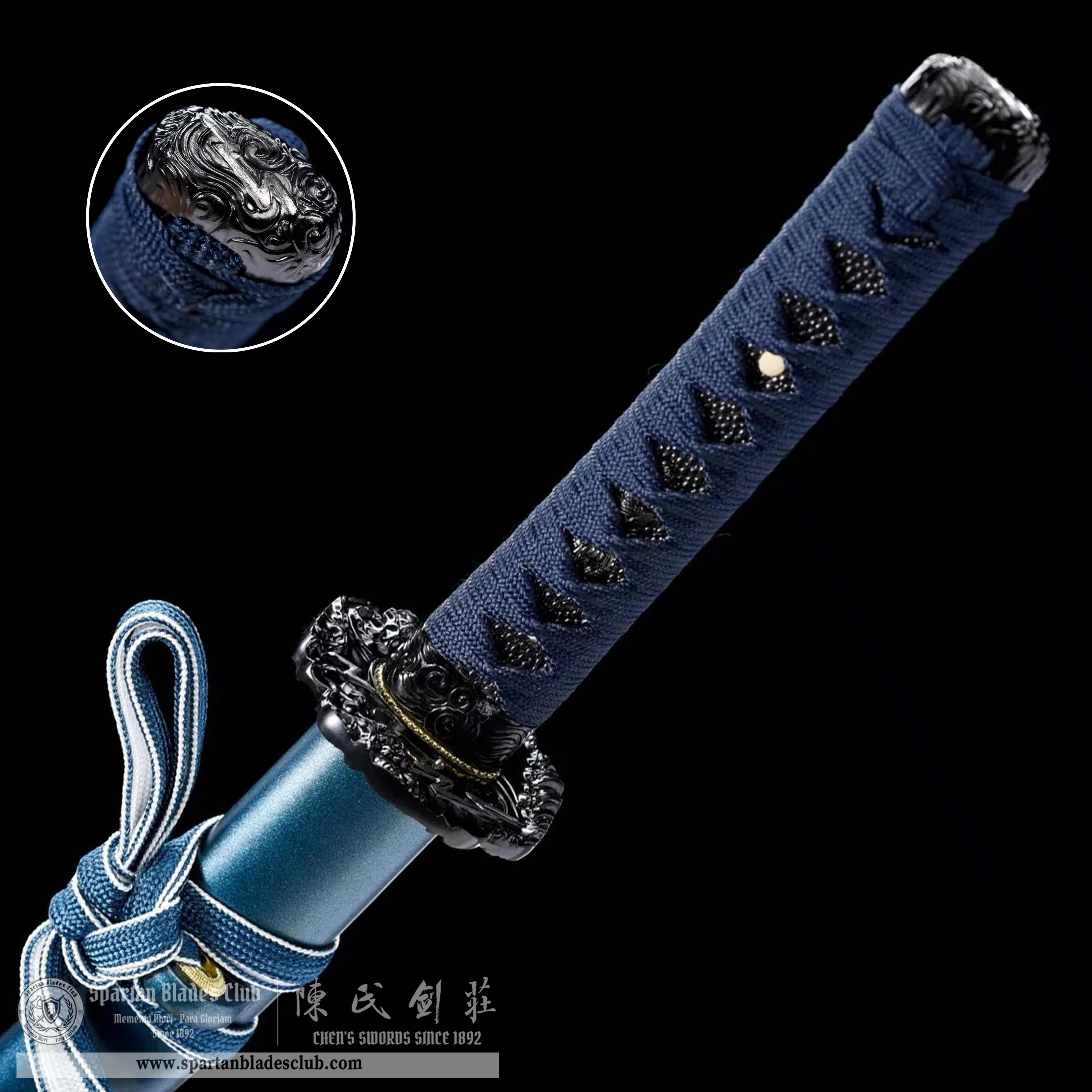 HW04｜Sōrai Samurai｜Wakizashi｜High carbon steel｜Blue｜Battle-Ready｜Full-tang｜Spartan Blades Club｜CHEN'S SWORDS 1892 - Spartan Blades Club - 陳氏劍莊1892