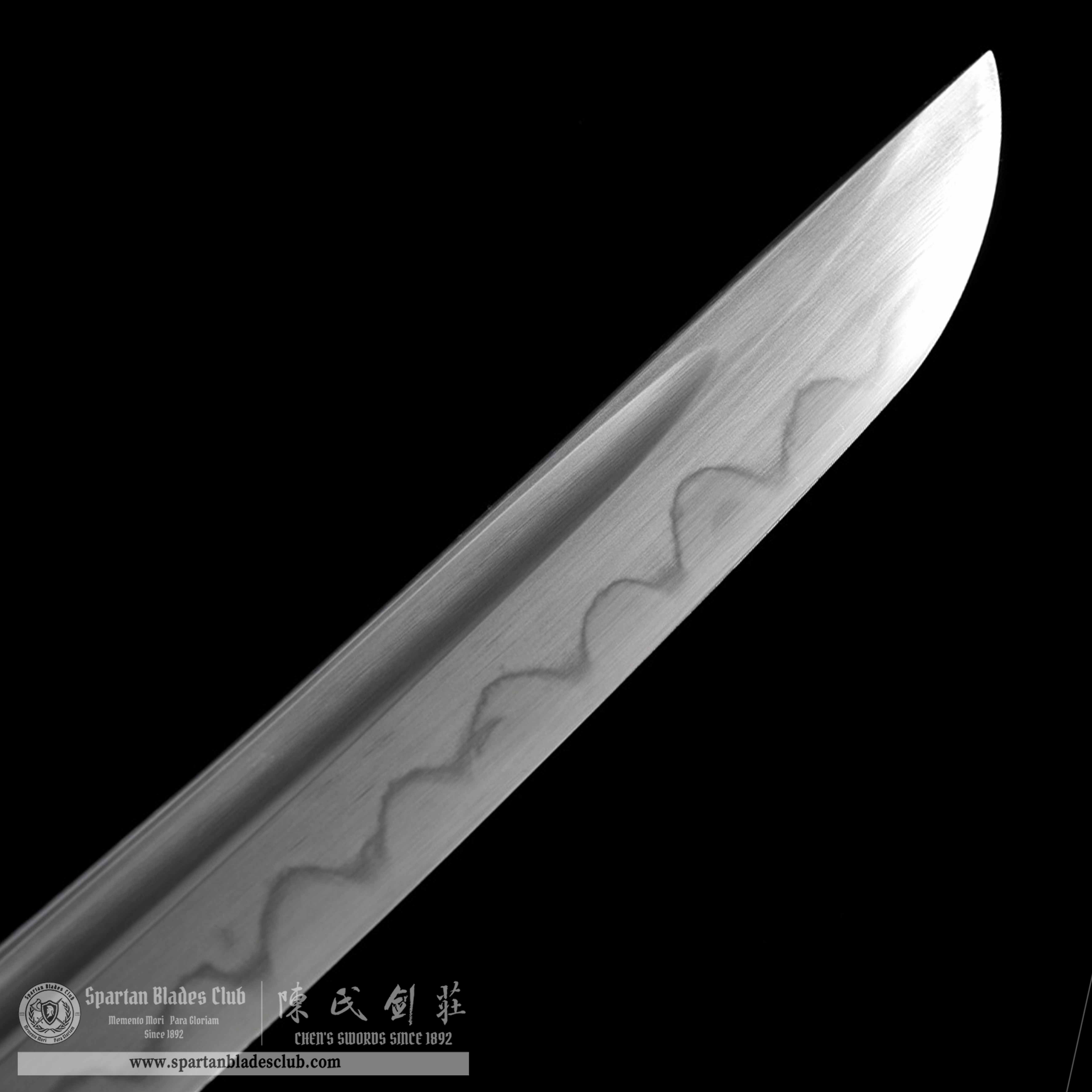 HW08 | Scarlet - Flame Shark - Pattern | Wakizashi | T8 steel (high carbon stee) | orange red | Battle-Ready | Full-tang | Spartan Blades Club | CHEN'S SWORDS 1892 - Spartan Blades Club - 陳氏劍莊1892