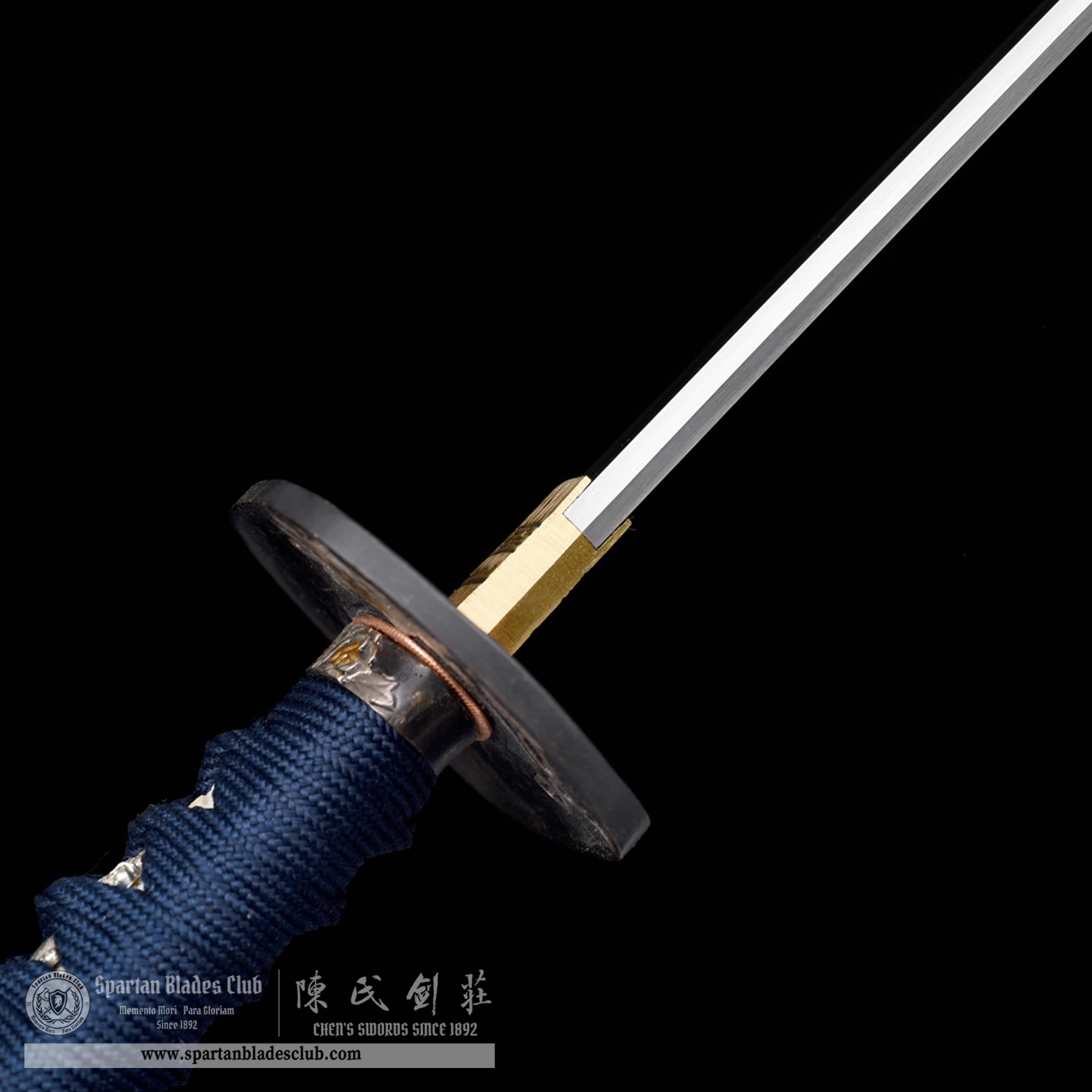 HW07 | Namigoku Samurai | Wakizashi | Traditional Folded Steel | Blue | Battle-Ready | Full-tang | Spartan Blades Club | CHEN'S SWORDS 1892 - Spartan Blades Club - 陳氏劍莊1892