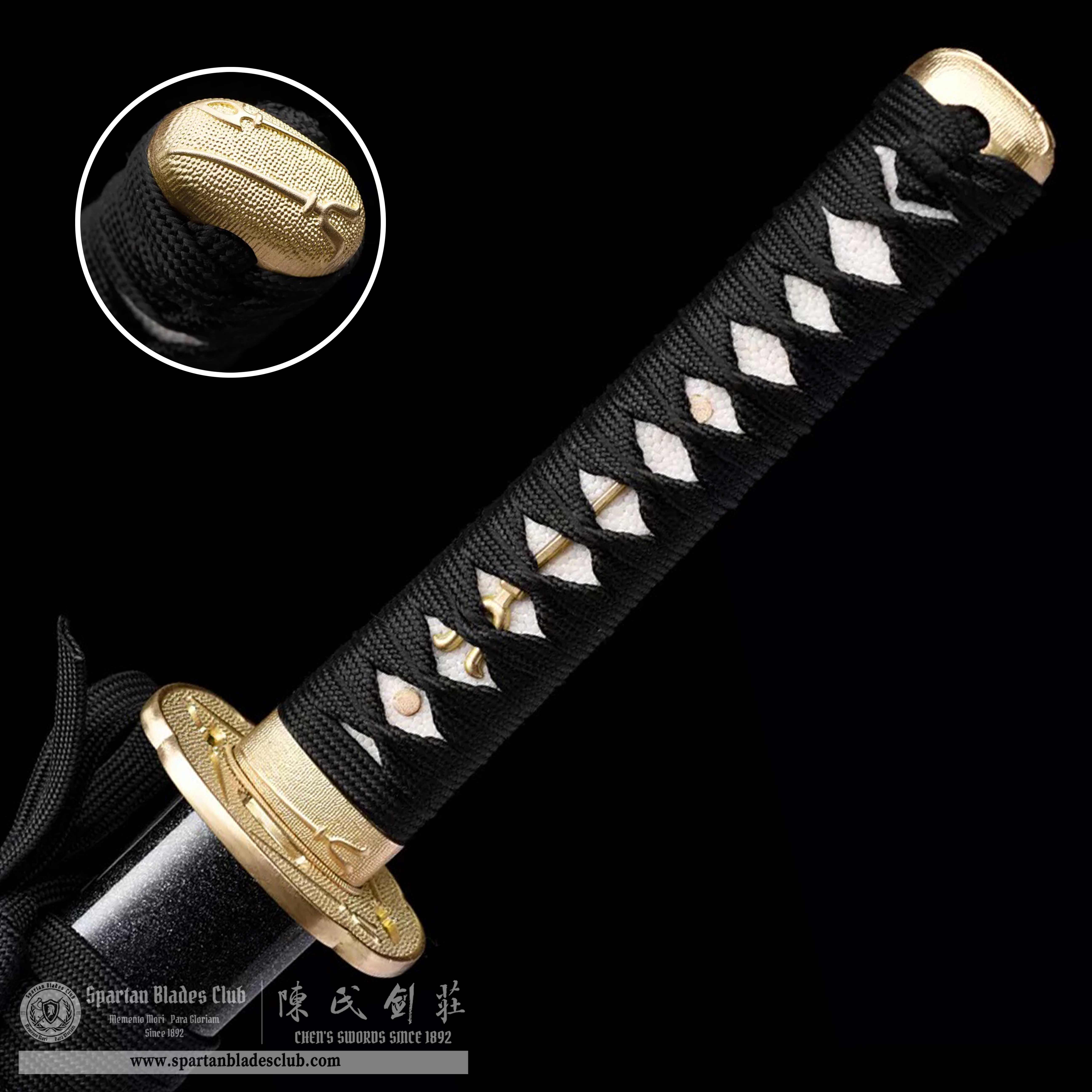 HW09 | Kuro Sōyaki Blade | Wakizashi | T10 Steel | Clay-tempered | Hitatsura Hamon | Black | Battle-Ready | Full-tang | Spartan Blades Club | CHEN'S SWORDS 1892 - Spartan Blades Club - 陳氏劍莊1892