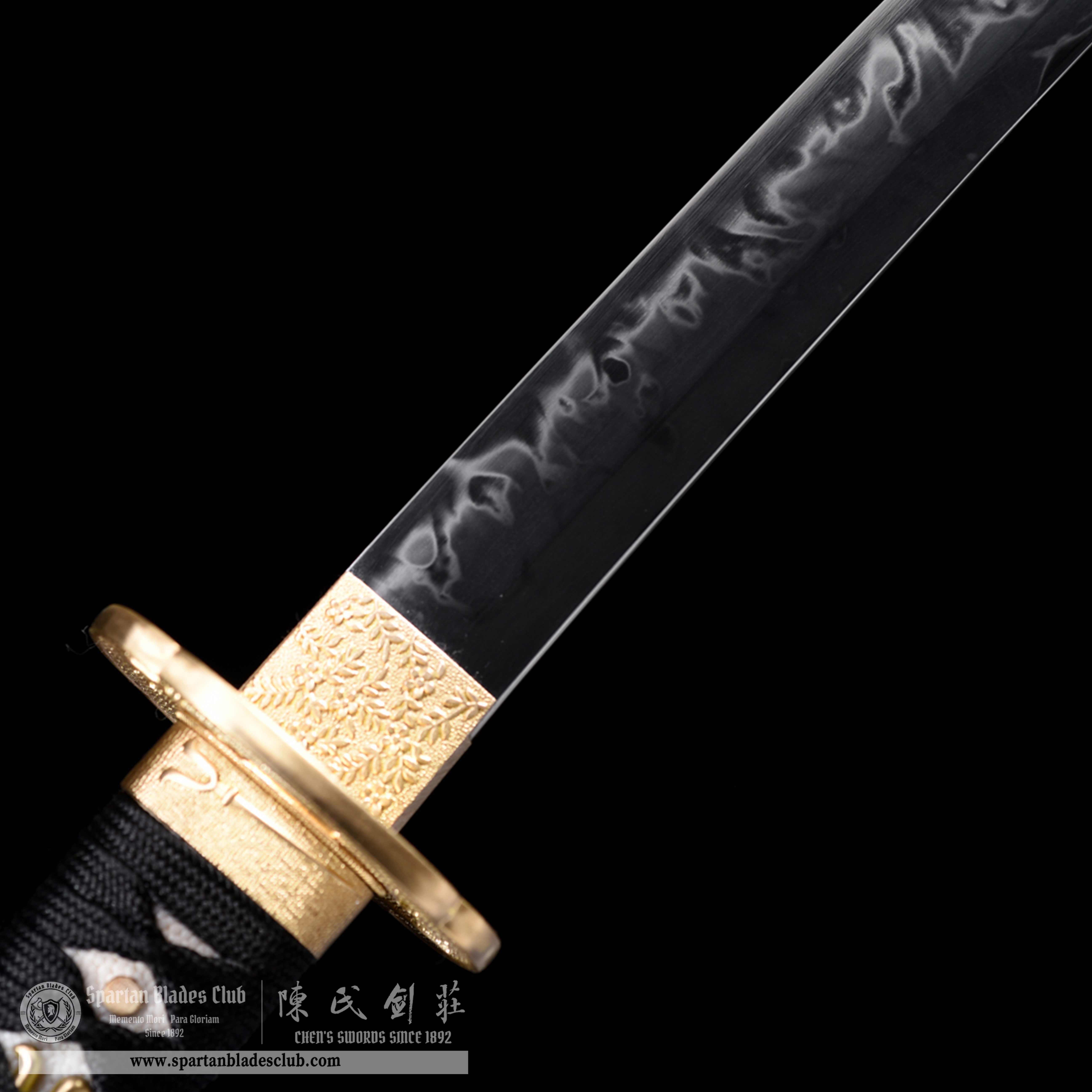HW09 | Kuro Sōyaki Blade | Wakizashi | T10 Steel | Clay-tempered | Hitatsura Hamon | Black | Battle-Ready | Full-tang | Spartan Blades Club | CHEN'S SWORDS 1892 - Spartan Blades Club - 陳氏劍莊1892