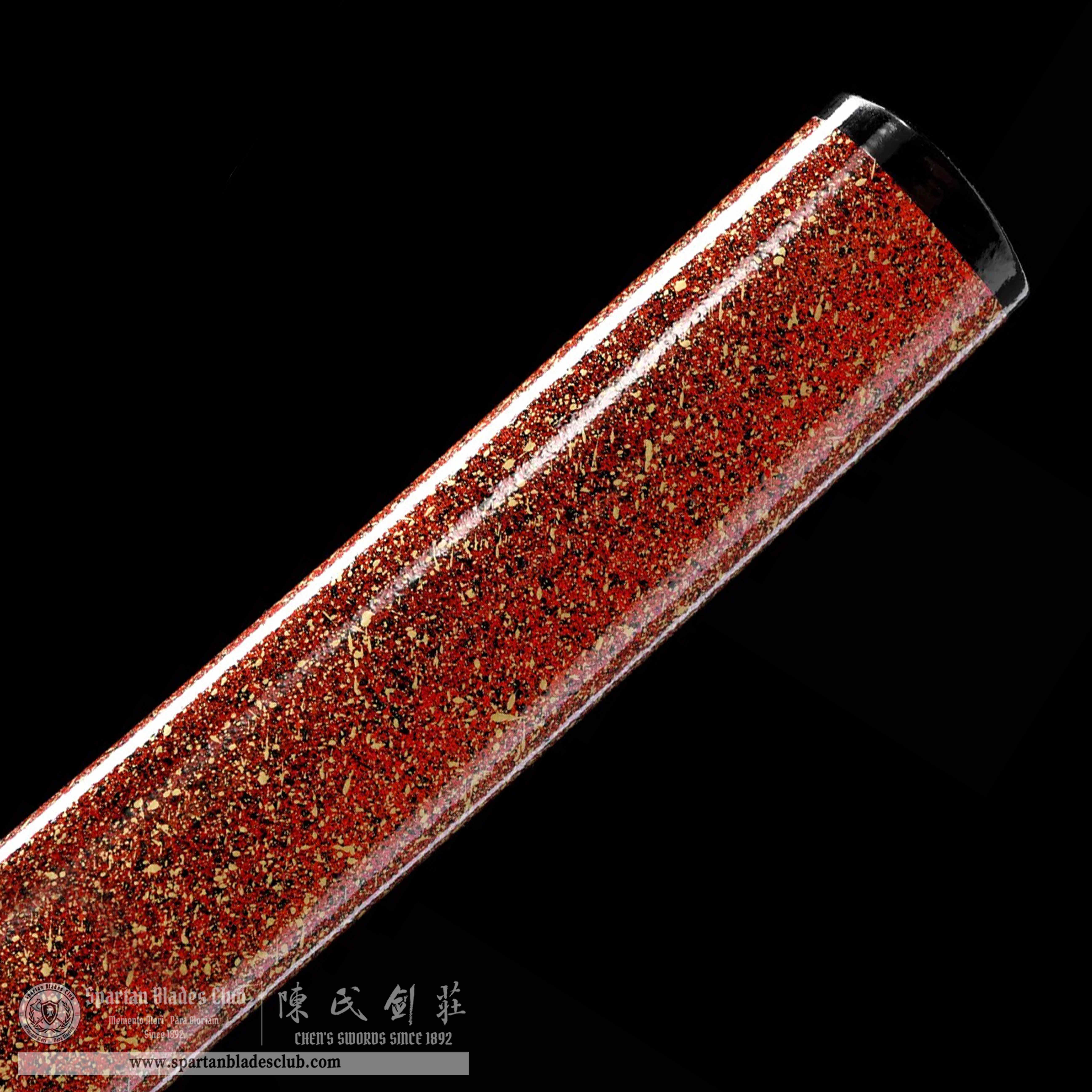 HW08 | Scarlet - Flame Shark - Pattern | Wakizashi | T8 steel (high carbon stee) | orange red | Battle-Ready | Full-tang | Spartan Blades Club | CHEN'S SWORDS 1892 - Spartan Blades Club - 陳氏劍莊1892
