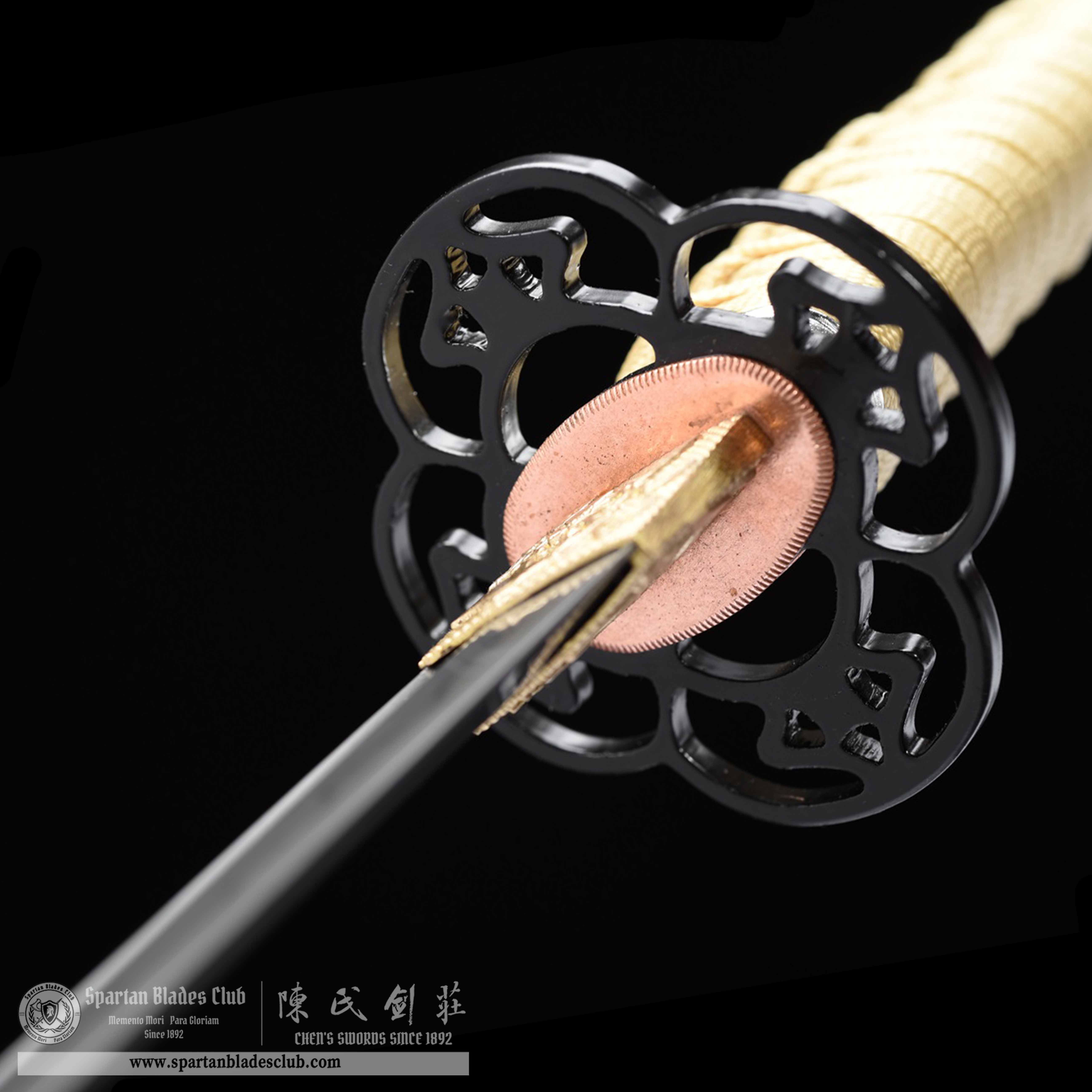 HW08 | Scarlet - Flame Shark - Pattern | Wakizashi | T8 steel (high carbon stee) | orange red | Battle-Ready | Full-tang | Spartan Blades Club | CHEN'S SWORDS 1892 - Spartan Blades Club - 陳氏劍莊1892