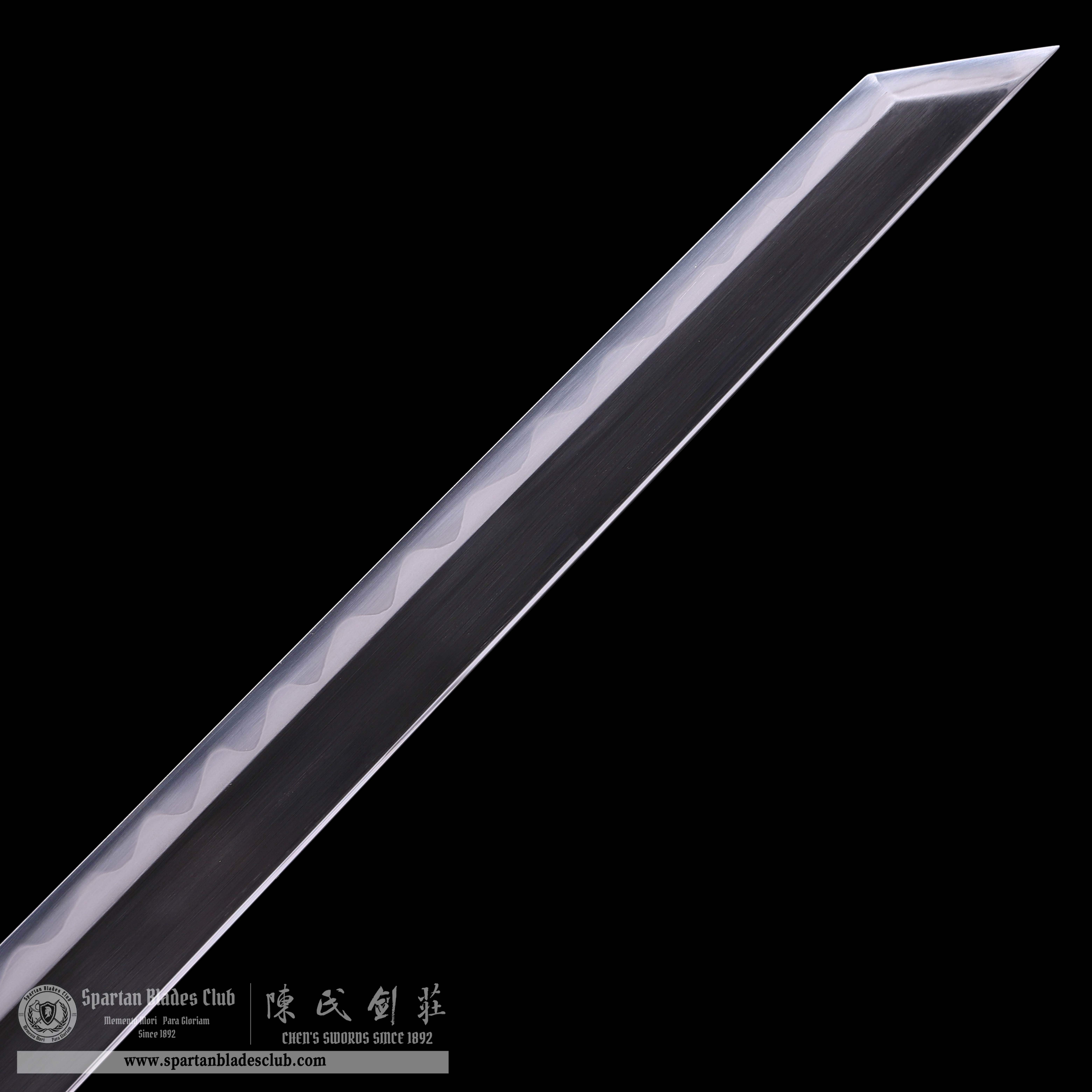 HY42| Sandalwood - Gold | Short Sword(DAO) | T10 Steel | Clay-tempered | Real Hamon | Black |Battle-Ready | Full-tang | Spartan Blades Club | CHEN'S SWORDS 1892 - Spartan Blades Club - 陳氏劍莊1892