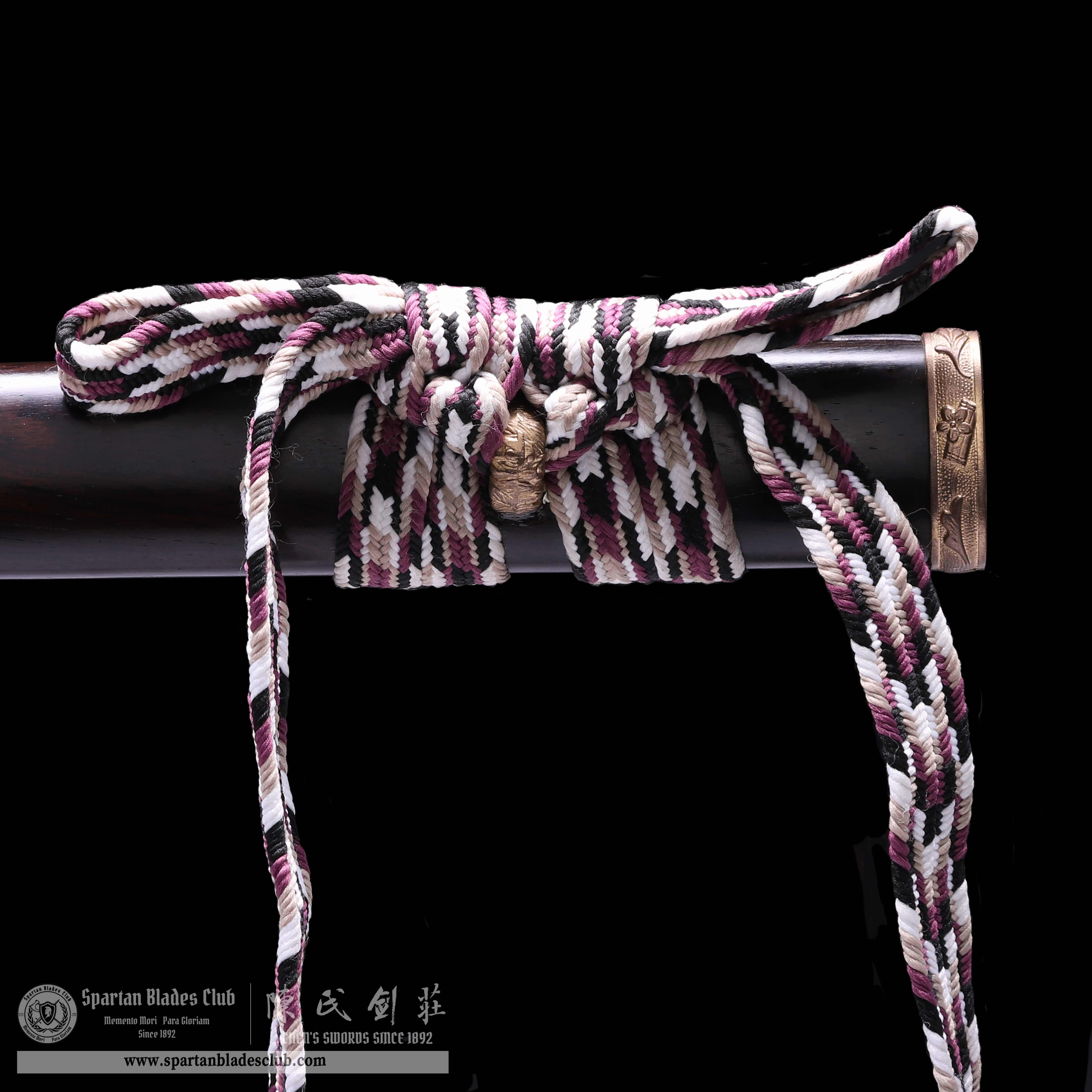 HY42| Sandalwood - Gold | Short Sword(DAO) | T10 Steel | Clay-tempered | Real Hamon | Black |Battle-Ready | Full-tang | Spartan Blades Club | CHEN'S SWORDS 1892 - Spartan Blades Club - 陳氏劍莊1892