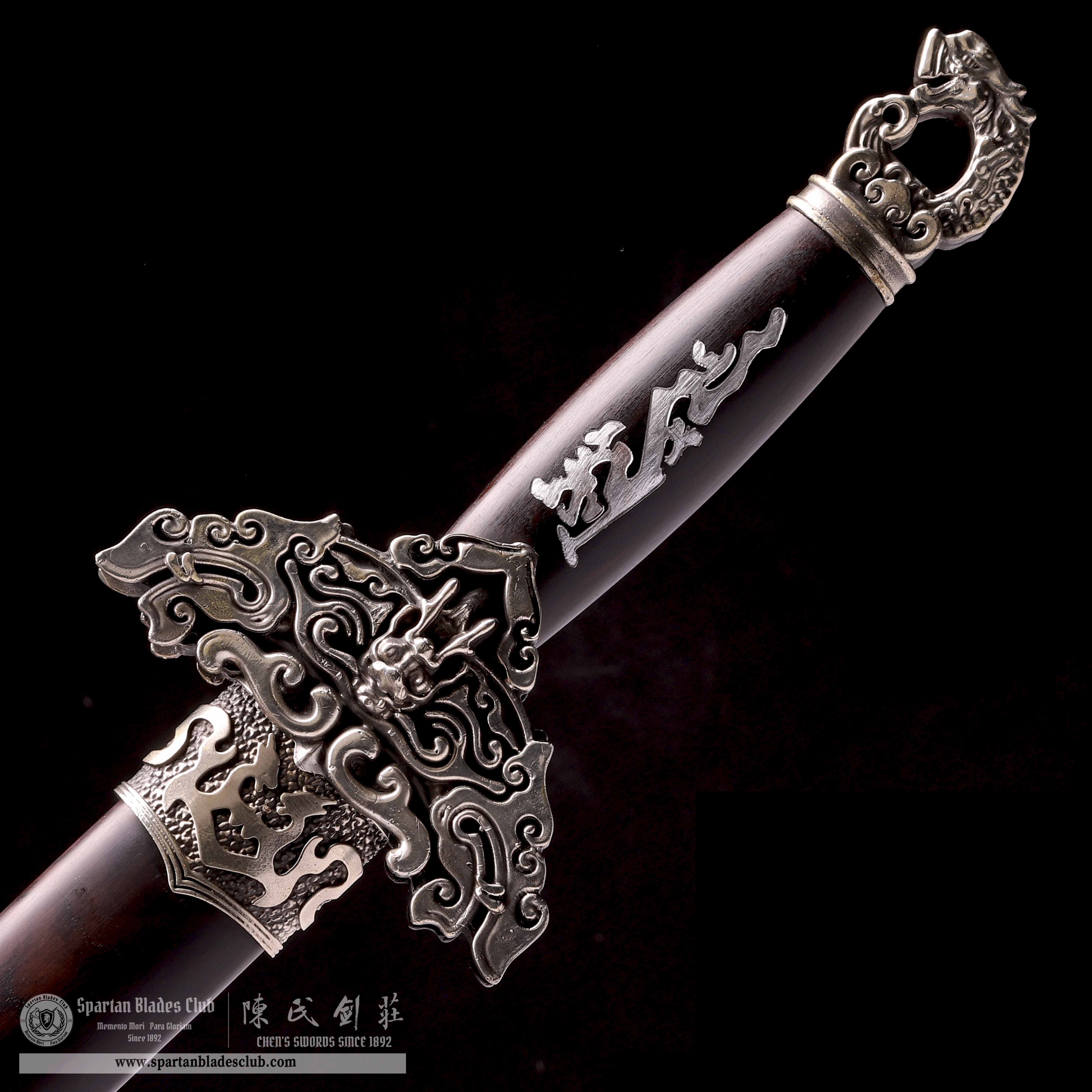 TR18 | Qingming Sword | Jian | Damascus steel | Green Destiny | Black&Green | Battle-Ready | Full-tang | Spartan Blades Club | CHEN'S SWORDS 1892 - Spartan Blades Club - 陳氏劍莊1892