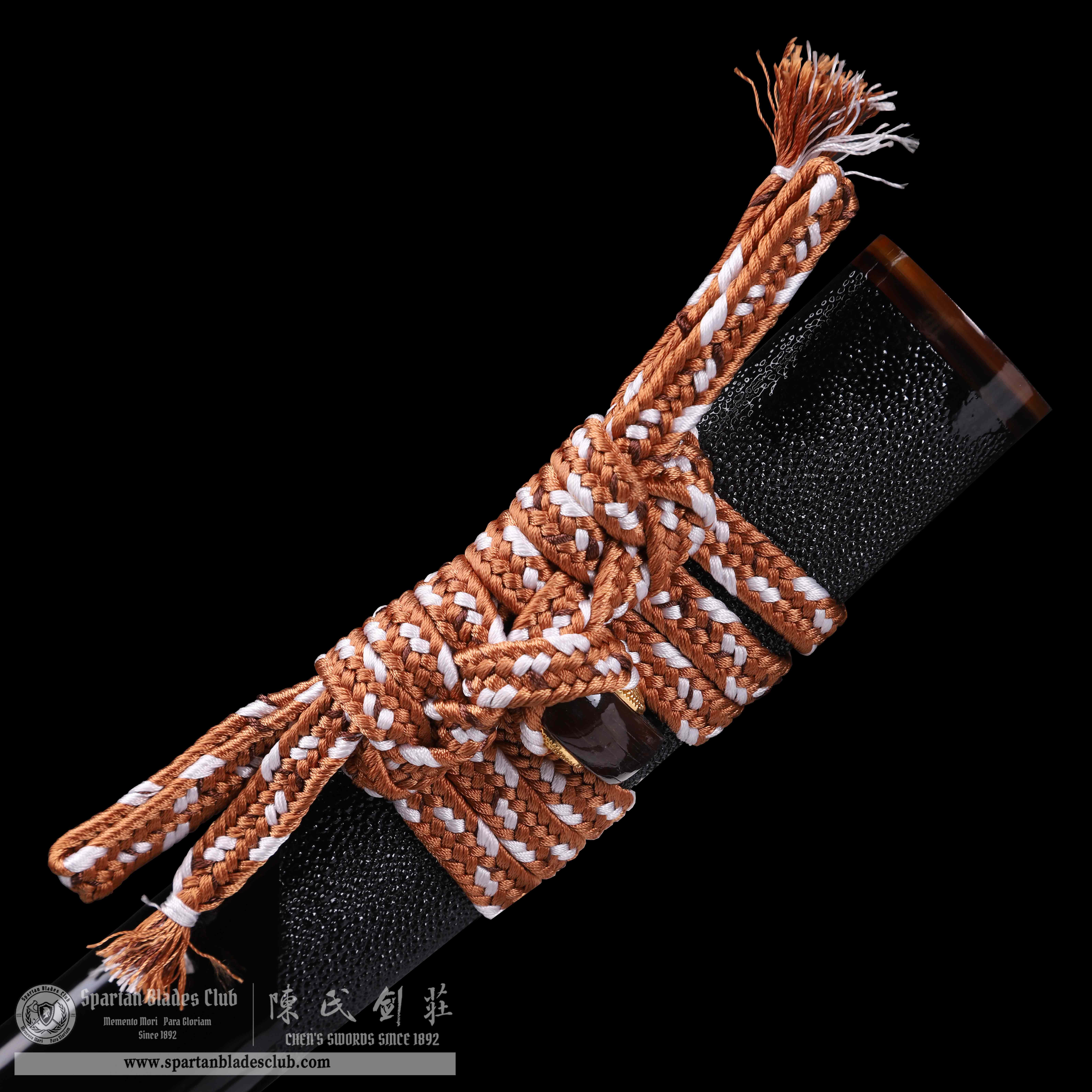 HY41｜Hero-arrow｜Wakizashi｜Damascus steel｜Clay-tempered Three-color Polishing｜Real hamon｜Black&brown｜Arrow｜Battle-Ready｜Full-tang｜Spartan Blades Club｜CHEN'S SWORDS 1892 - Spartan Blades Club - 陳氏劍莊1892