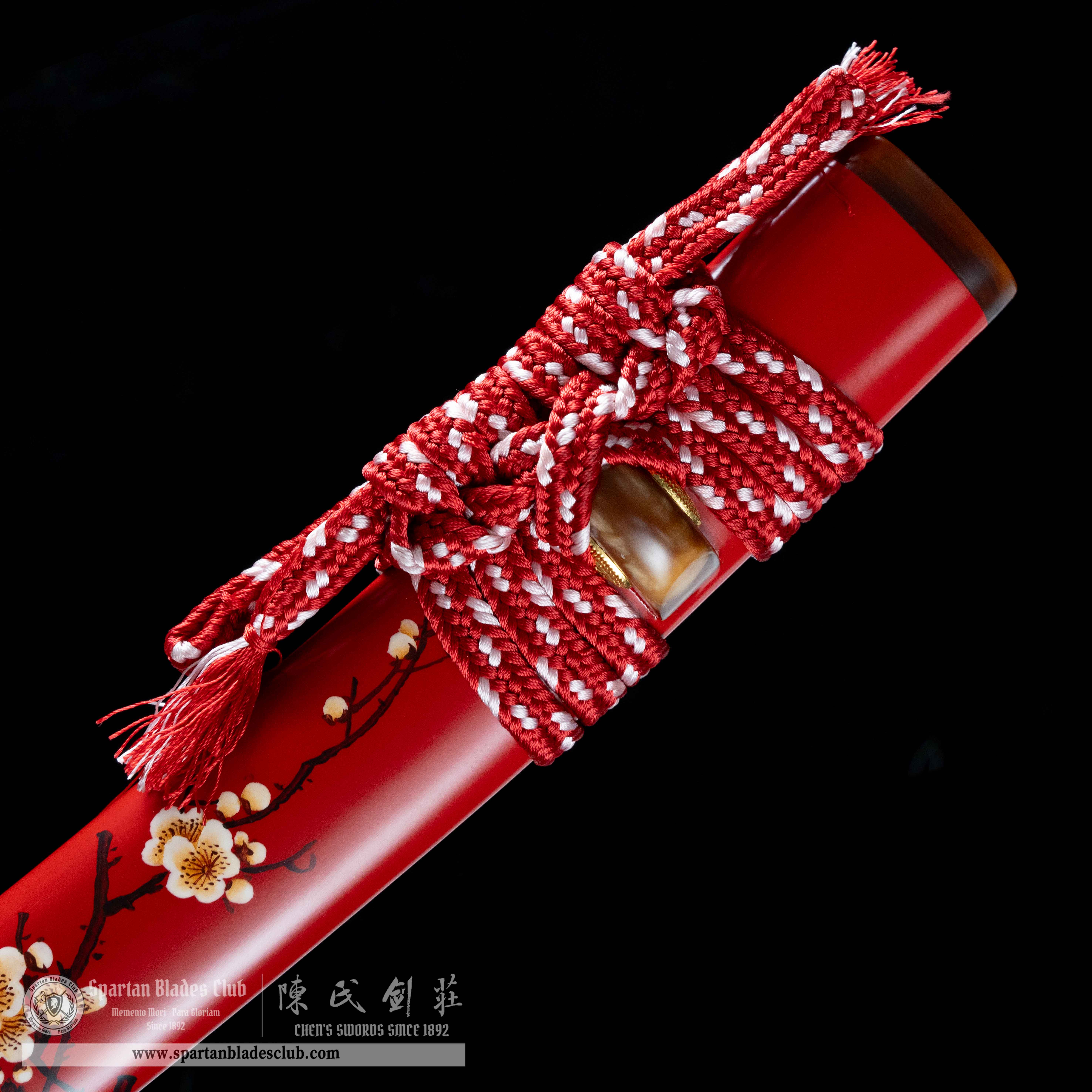 HY51|🌸Red Plum|Tanto|T10 Steel|Clay-tempered|Real Hamo|Red&Black|Battle-Ready|Full-tang|Spartan Blades Club|CHEN'S SWORDS 1892 - Spartan Blades Club
