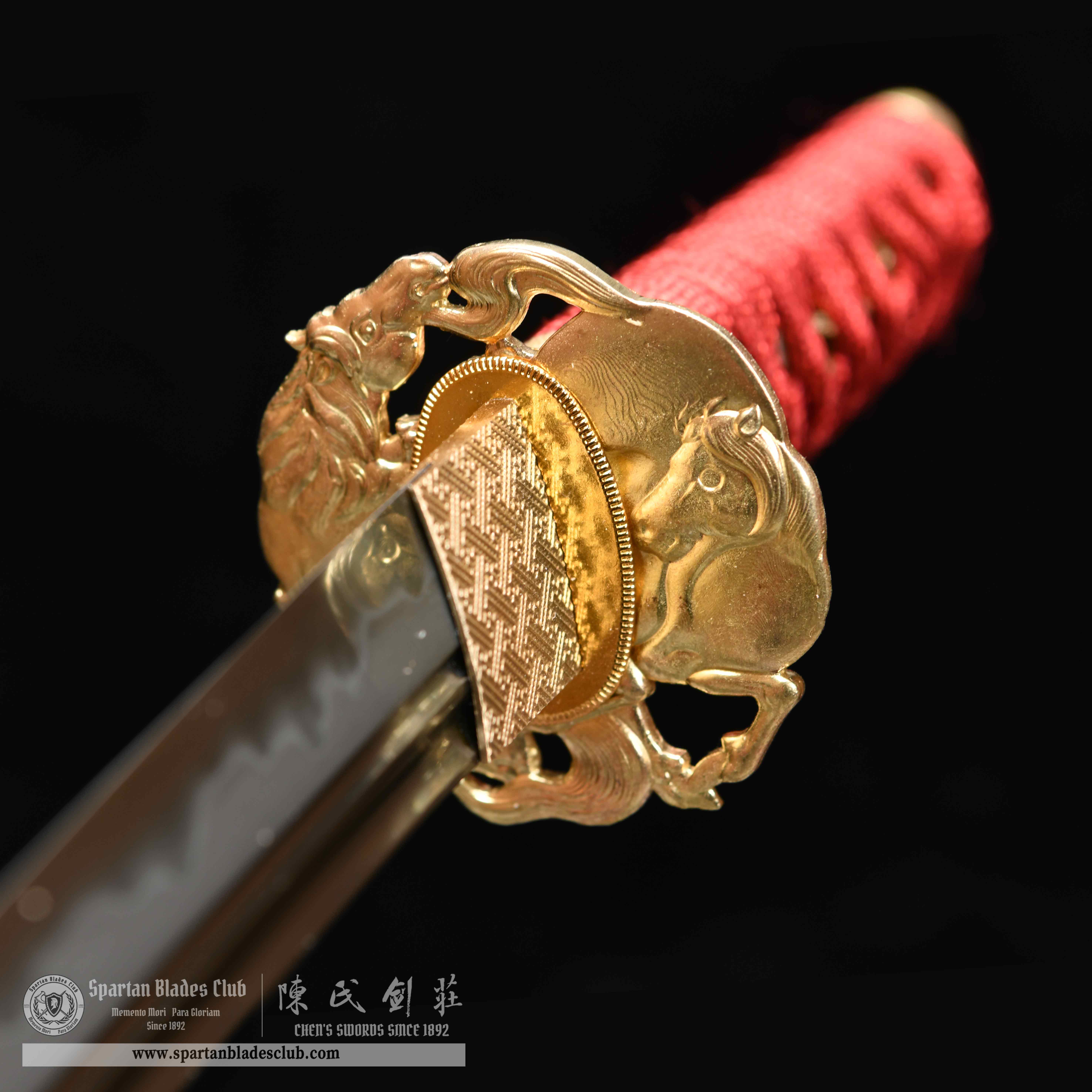 HY51|🌸Red Plum|Tanto|T10 Steel|Clay-tempered|Real Hamo|Red&Black|Battle-Ready|Full-tang|Spartan Blades Club|CHEN'S SWORDS 1892 - Spartan Blades Club