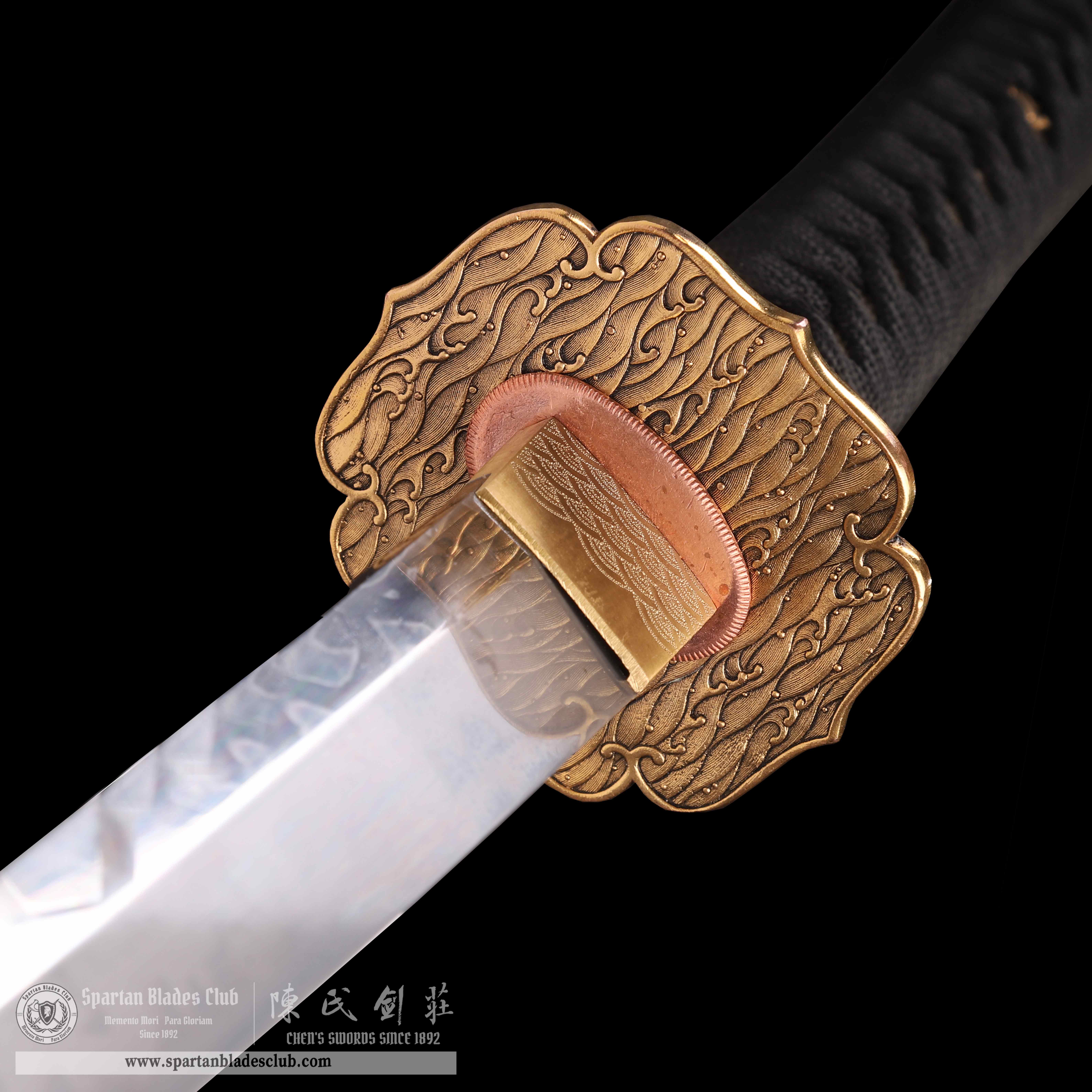 HY49 | 🐉Xuan Loong  Jin Tao Blade | Katana | T10 Steel | Clay-tempered | Hitatsura Hamon | Black | Loong(Chinese Dragon) | Battle-Ready |Full-tang |Spartan Blades Club | CHEN'S SWORDS 1892 - Spartan Blades Club - 陳氏劍莊1892