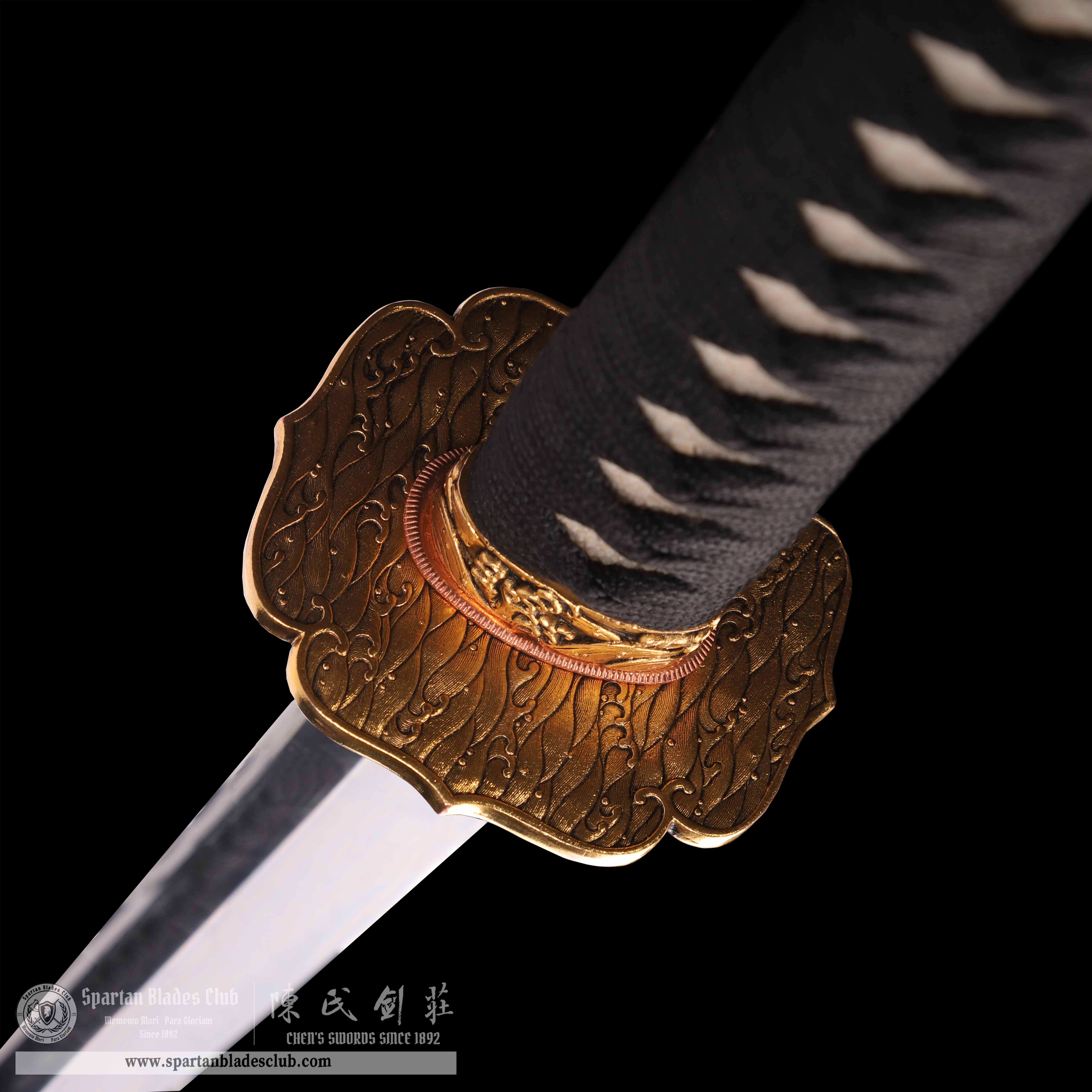 HY49 | 🐉Xuan Loong  Jin Tao Blade | Katana | T10 Steel | Clay-tempered | Hitatsura Hamon | Black | Loong(Chinese Dragon) | Battle-Ready |Full-tang |Spartan Blades Club | CHEN'S SWORDS 1892 - Spartan Blades Club - 陳氏劍莊1892