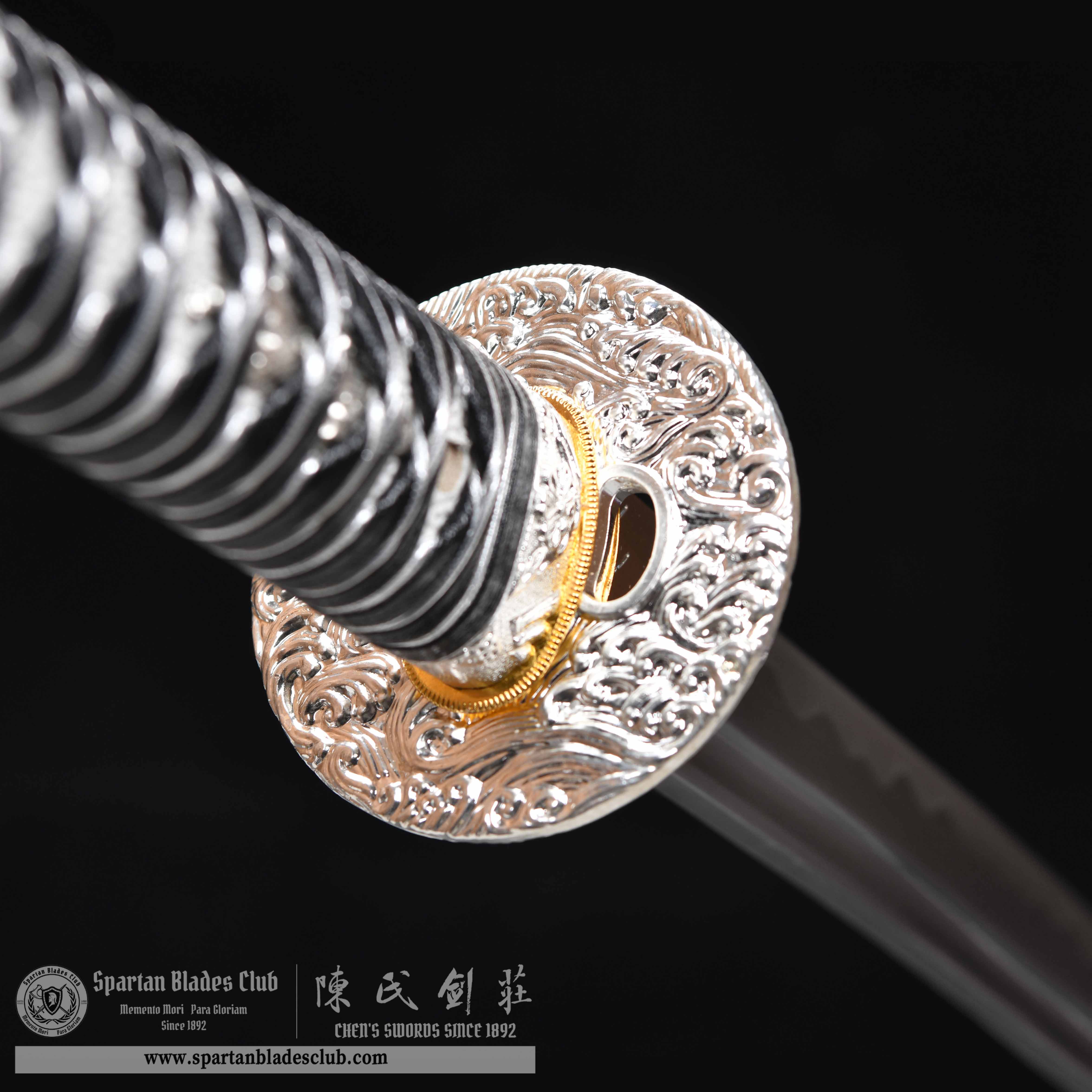 HY48 | Ginryūmei Samurai | Katana | High manganese steel | Silver | Battle-Ready |Full-tang |Spartan Blades Club | CHEN'S SWORDS 1892 - Spartan Blades Club - 陳氏劍莊1892