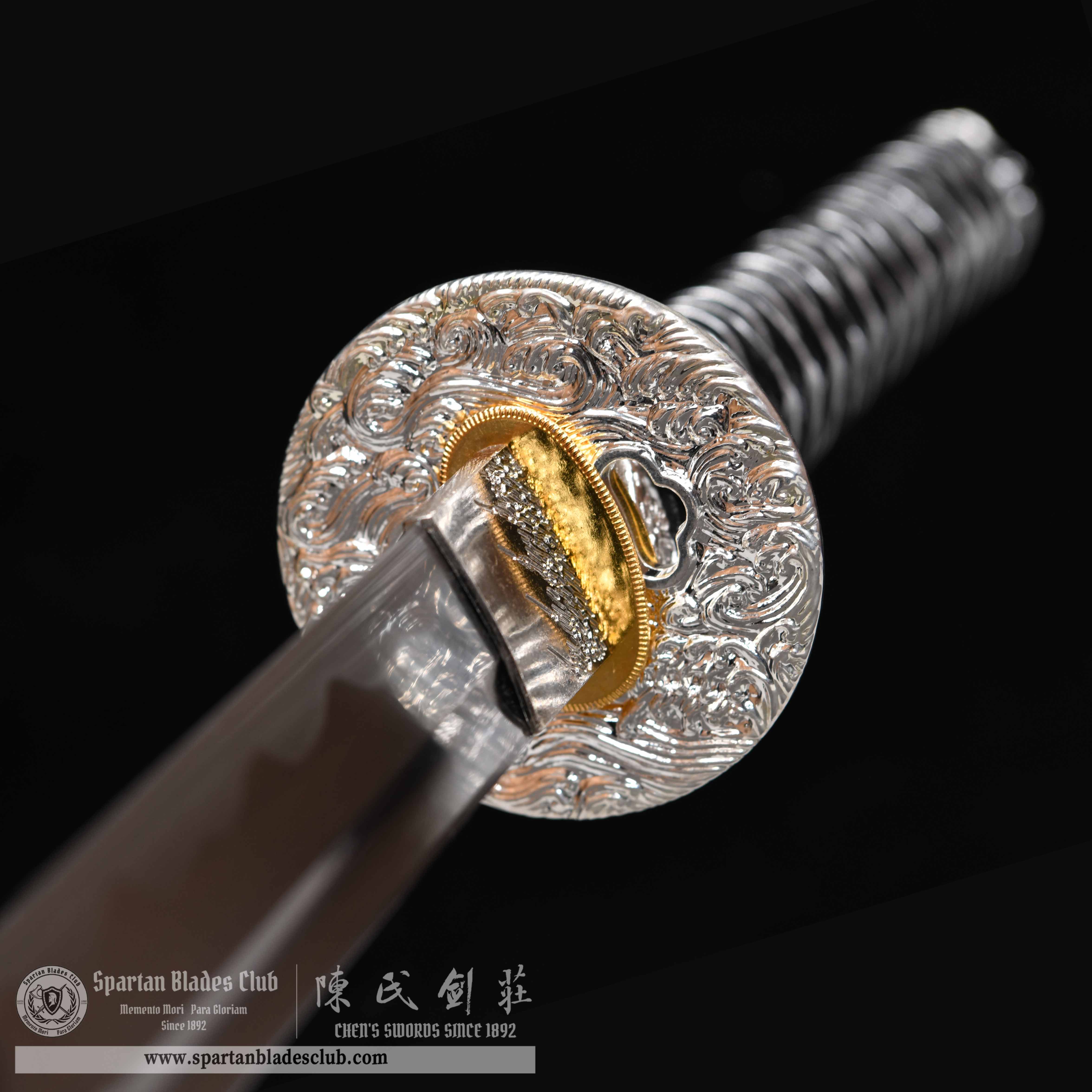 HY48 | Ginryūmei Samurai | Katana | High manganese steel | Silver | Battle-Ready |Full-tang |Spartan Blades Club | CHEN'S SWORDS 1892 - Spartan Blades Club