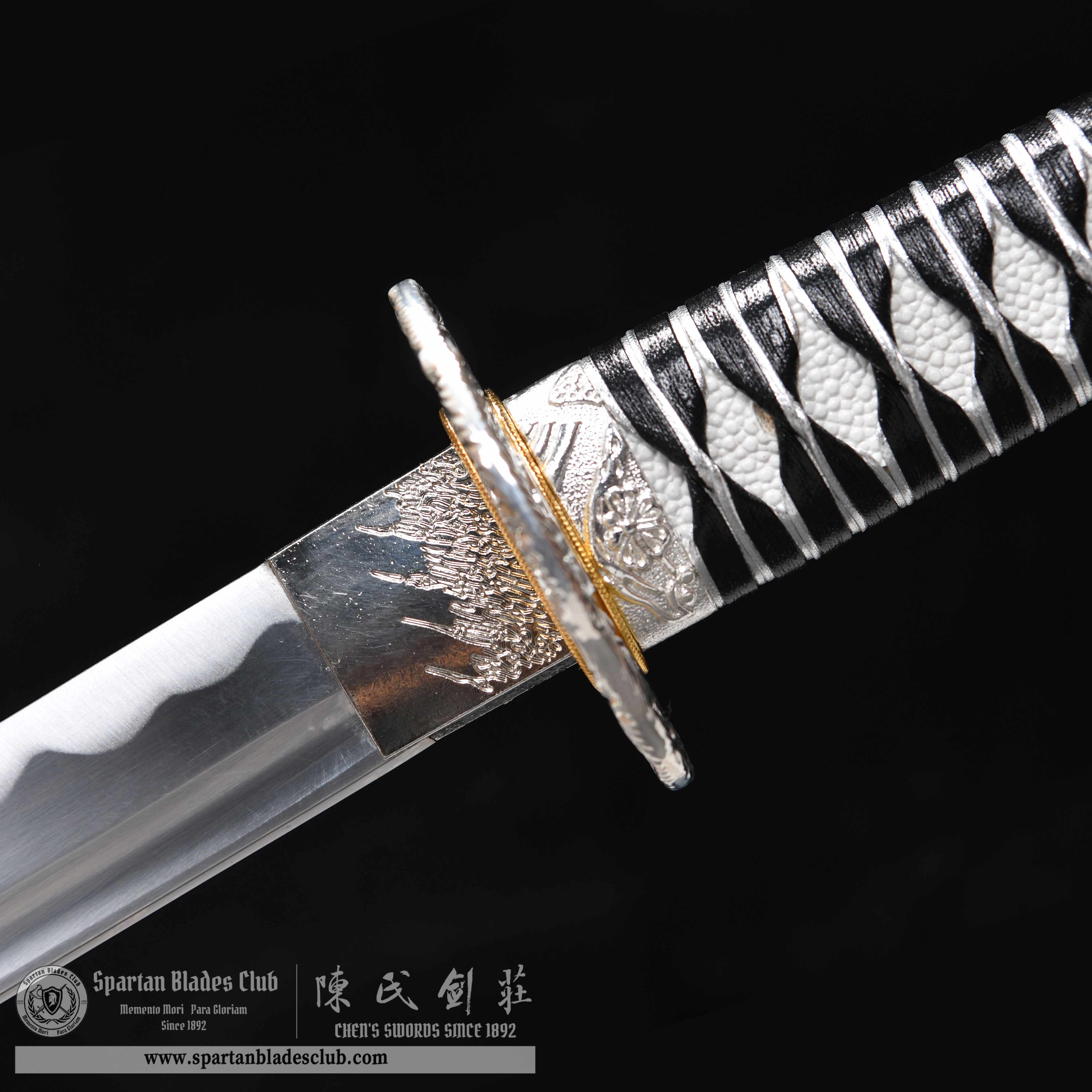 HY48 | Ginryūmei Samurai | Katana | High manganese steel | Silver | Battle-Ready |Full-tang |Spartan Blades Club | CHEN'S SWORDS 1892 - Spartan Blades Club - 陳氏劍莊1892