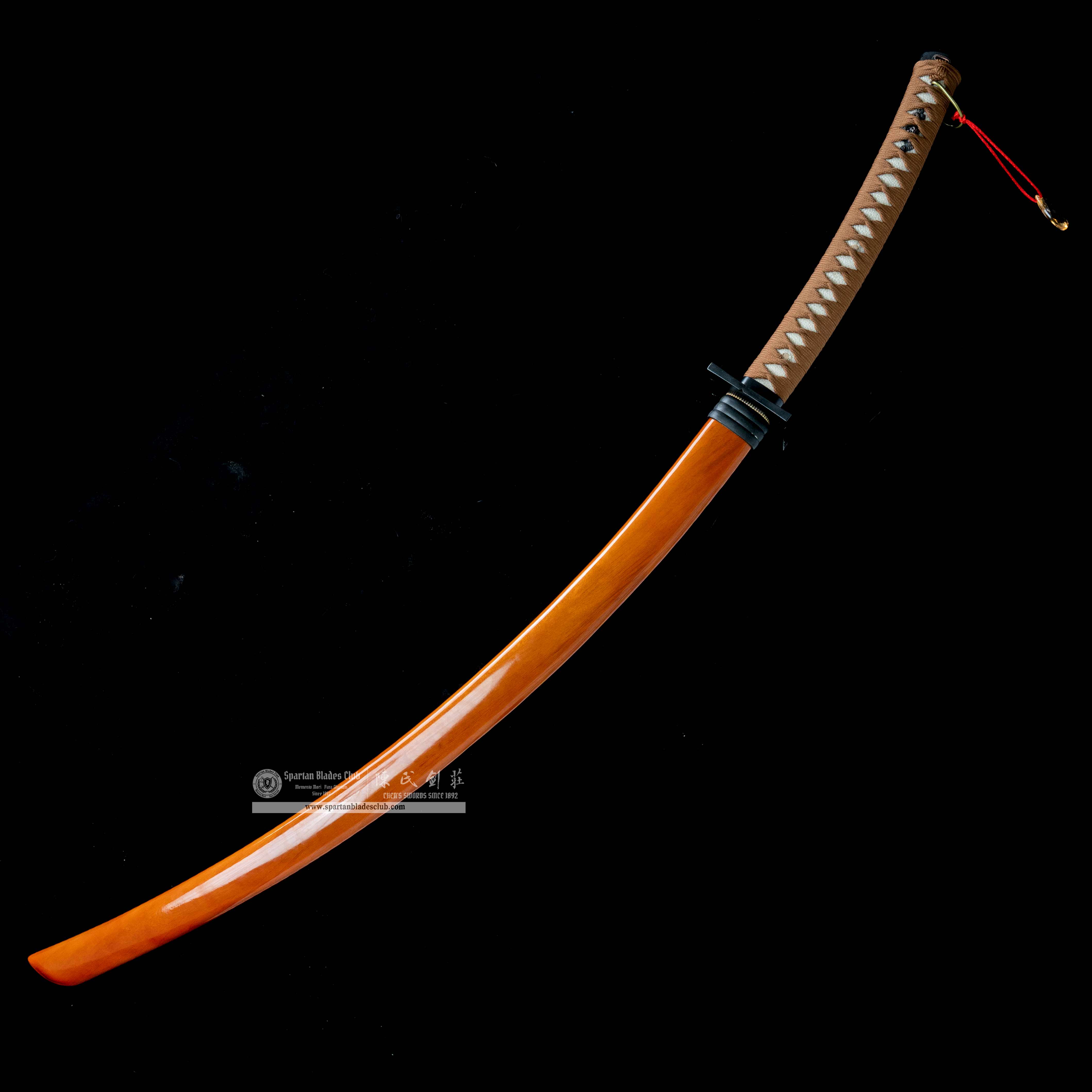 HY52 | Afro Samurai | Tachi | High carbon steel | orange | Afro Samurai | Battle-Ready | Full-tang | Spartan Blades Club | CHEN'S SWORDS 1892 - Spartan Blades Club - 陳氏劍莊1892