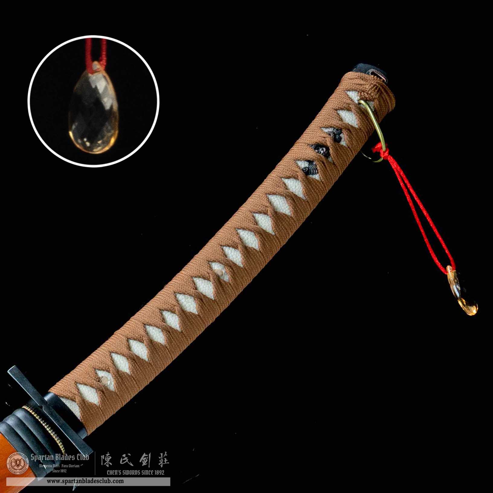 HY52 | Afro Samurai | Tachi | High carbon steel | orange | Afro Samurai | Battle-Ready | Full-tang | Spartan Blades Club | CHEN'S SWORDS 1892 - Spartan Blades Club - 陳氏劍莊1892