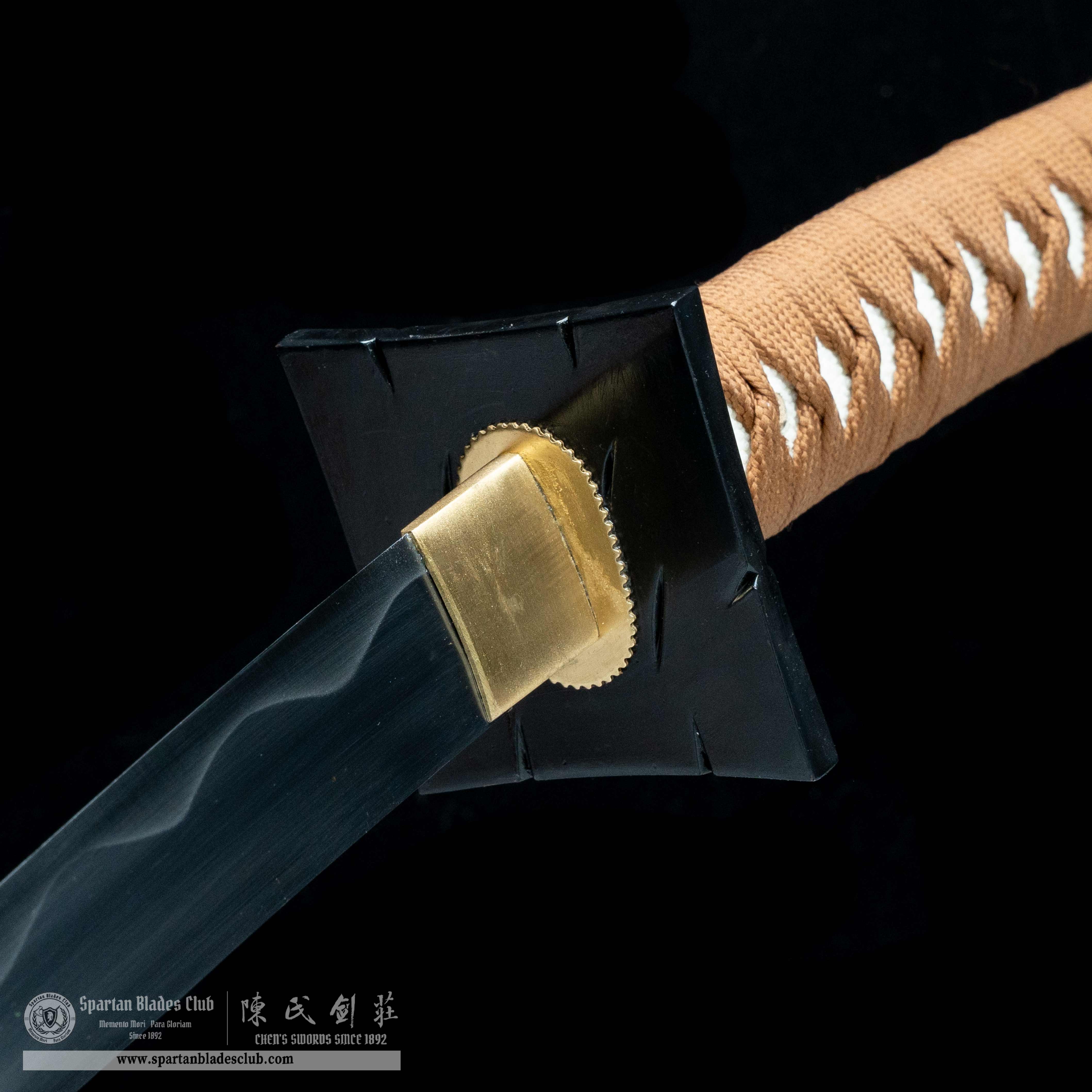 HY52 | Afro Samurai | Tachi | High carbon steel | orange | Afro Samurai | Battle-Ready | Full-tang | Spartan Blades Club | CHEN'S SWORDS 1892 - Spartan Blades Club - 陳氏劍莊1892