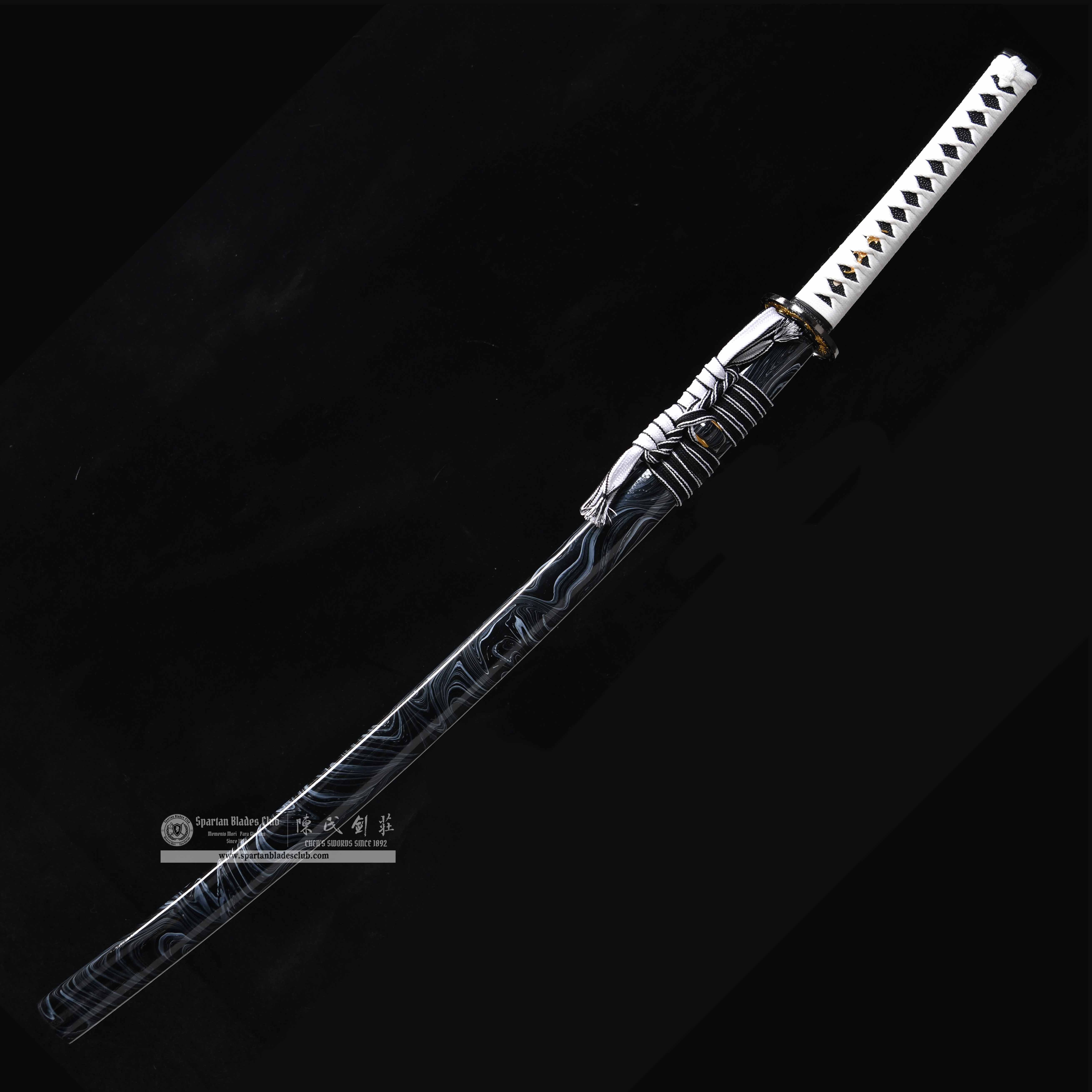 HY50 | Die Ye Hua Blade | Katana | High manganese stee | Black | Flower&Butterfly | Battle-Ready | Full-tang | Spartan Blades Club | CHEN'S SWORDS 1892 - Spartan Blades Club