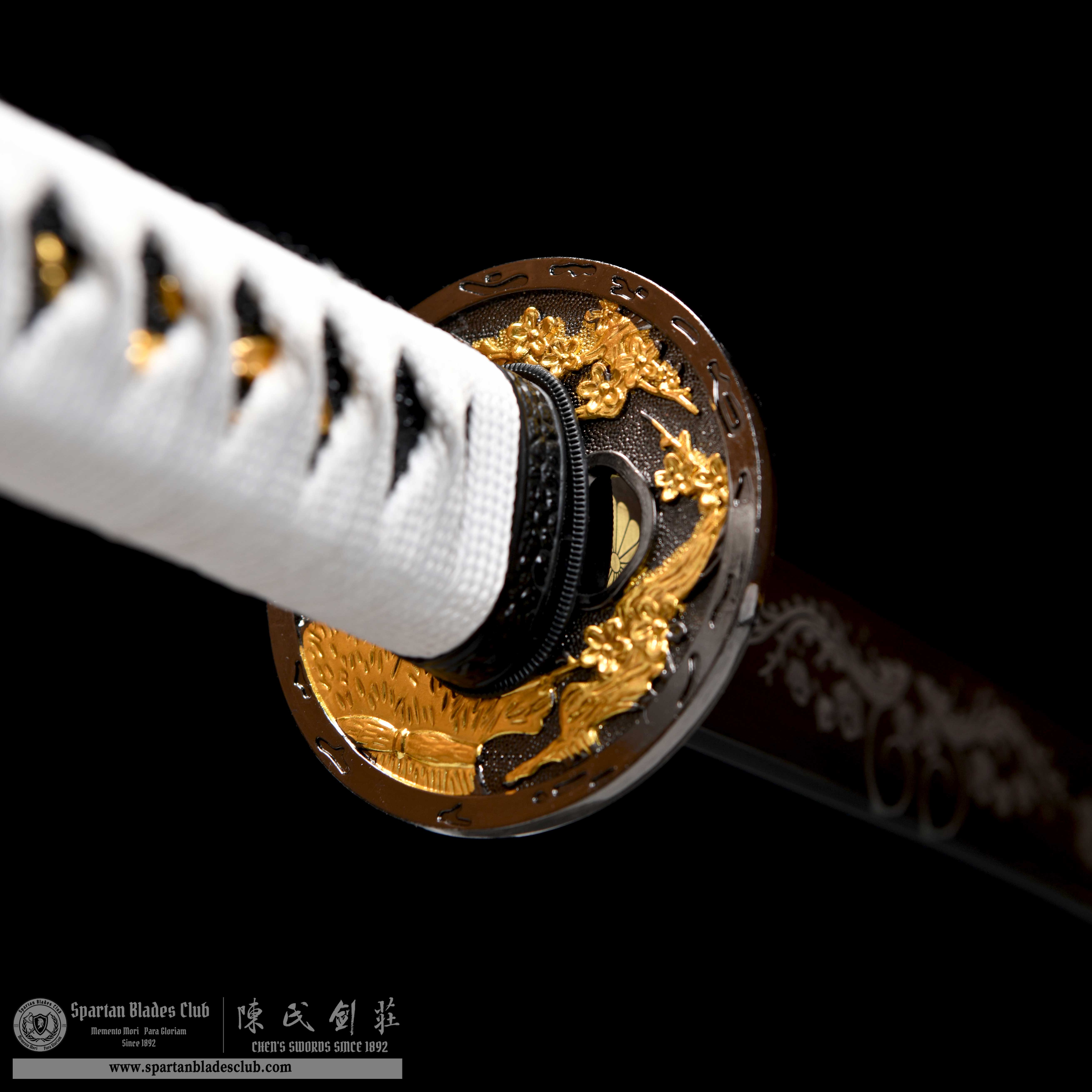 HY50 | Die Ye Hua Blade | Katana | High manganese stee | Black | Flower&Butterfly | Battle-Ready | Full-tang | Spartan Blades Club | CHEN'S SWORDS 1892 - Spartan Blades Club