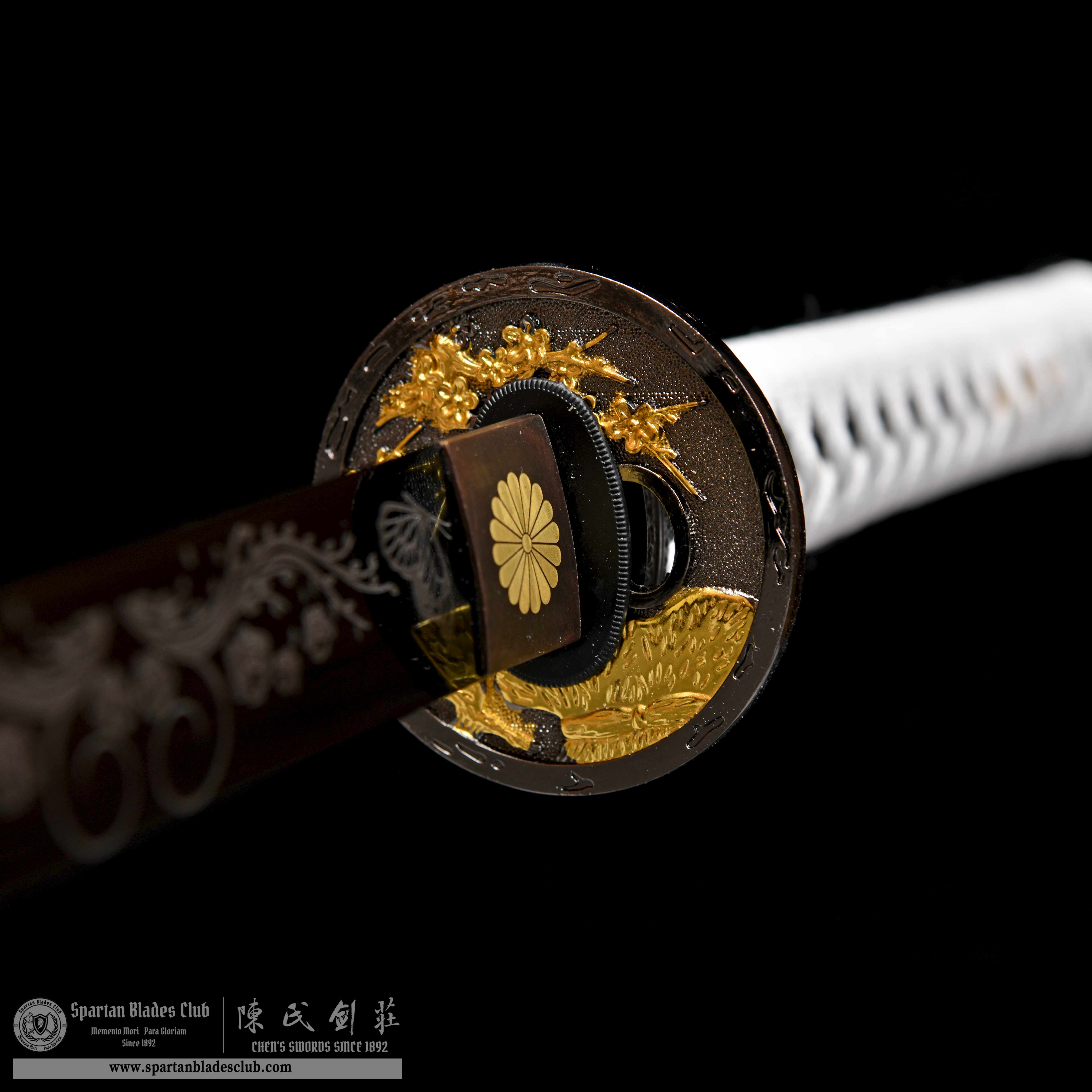 HY50 | Die Ye Hua Blade | Katana | High manganese stee | Black | Flower&Butterfly | Battle-Ready | Full-tang | Spartan Blades Club | CHEN'S SWORDS 1892 - Spartan Blades Club