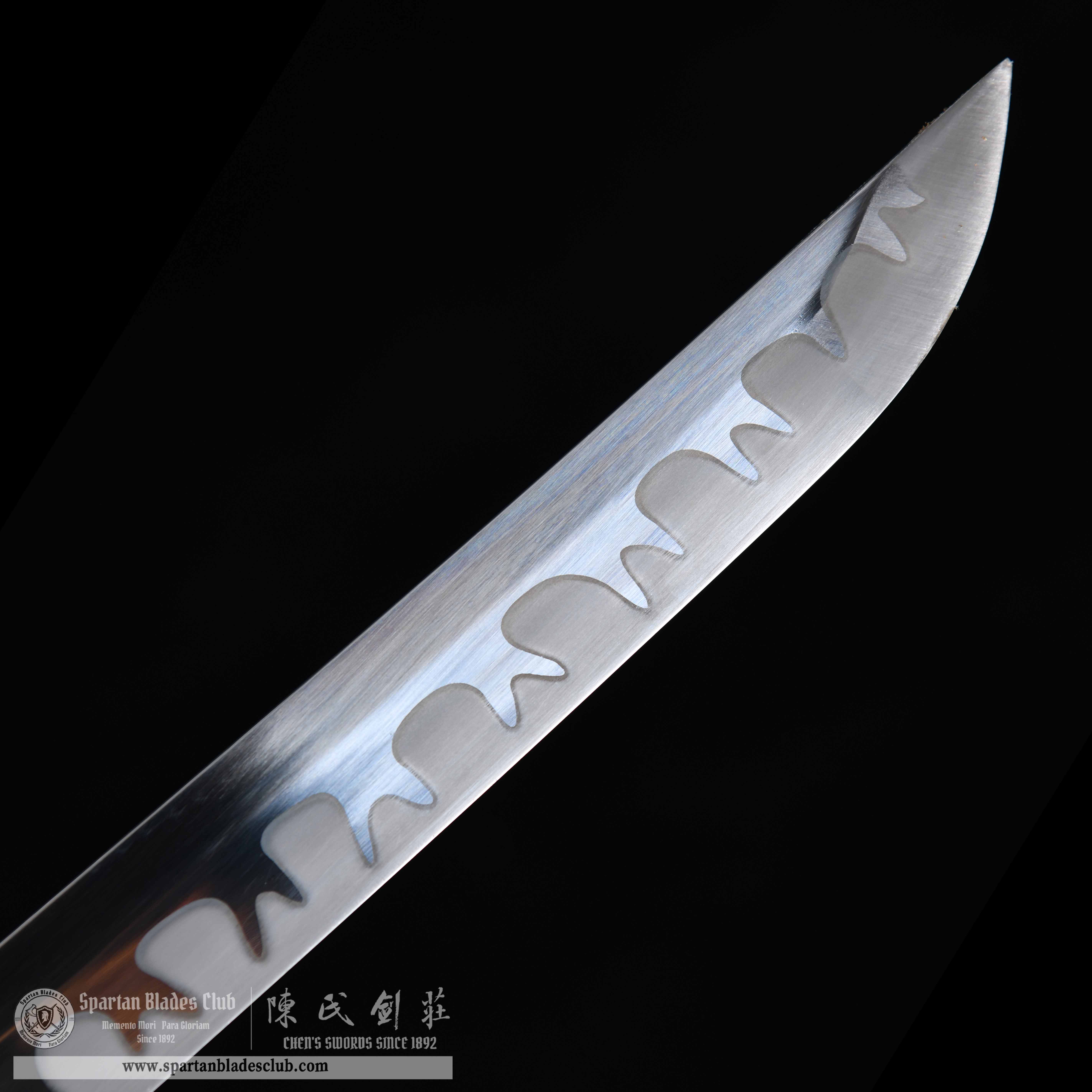 HY55 | Military Soul  | Katana | 65 Mn steel(Spring steel) | Hadori Polishing | Green | Battle-Ready | Full-tang | Spartan Blades Club | CHEN'S SWORDS 1892 - Spartan Blades Club - 陳氏劍莊1892