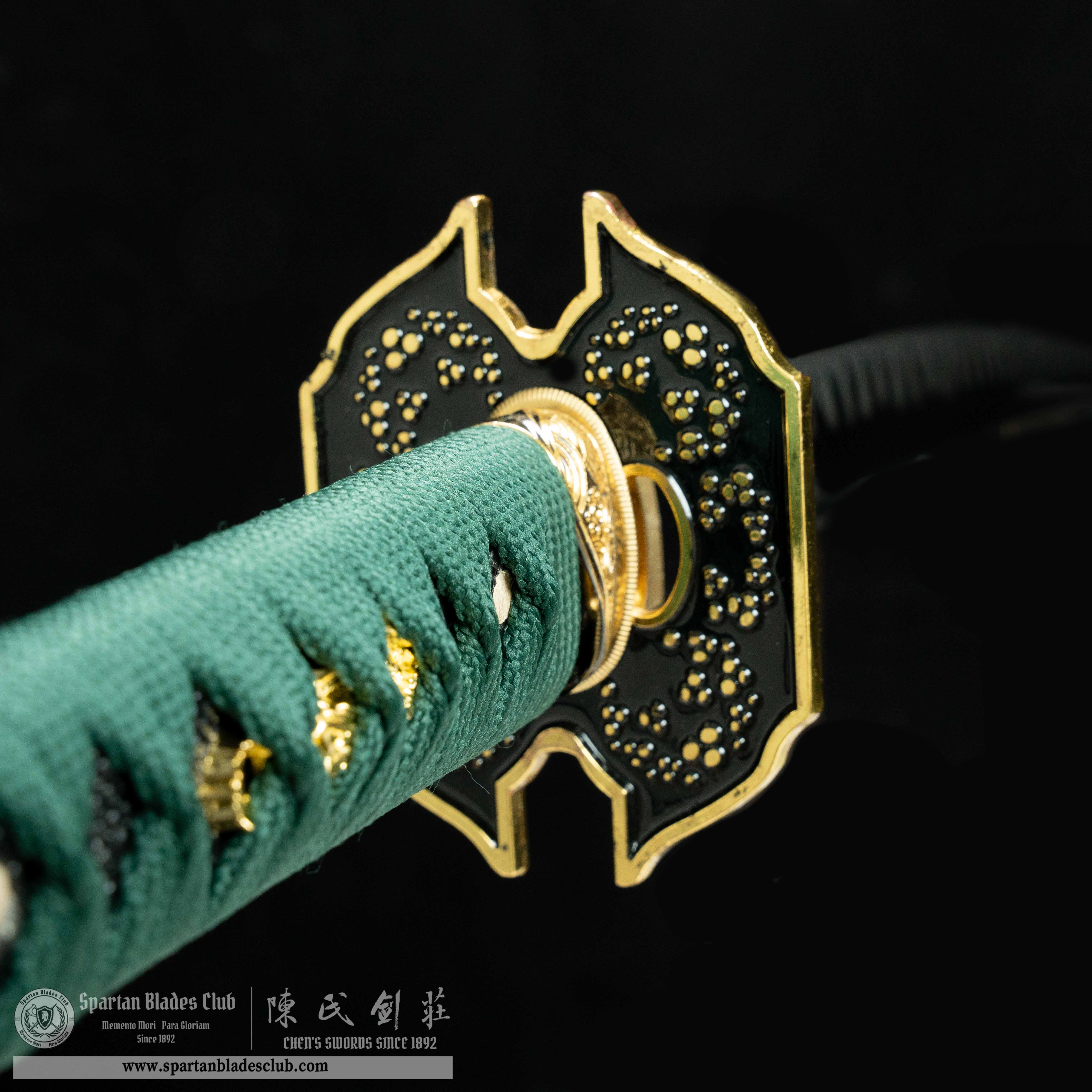 HY55 | Military Soul  | Katana | 65 Mn steel(Spring steel) | Hadori Polishing | Green | Battle-Ready | Full-tang | Spartan Blades Club | CHEN'S SWORDS 1892 - Spartan Blades Club - 陳氏劍莊1892
