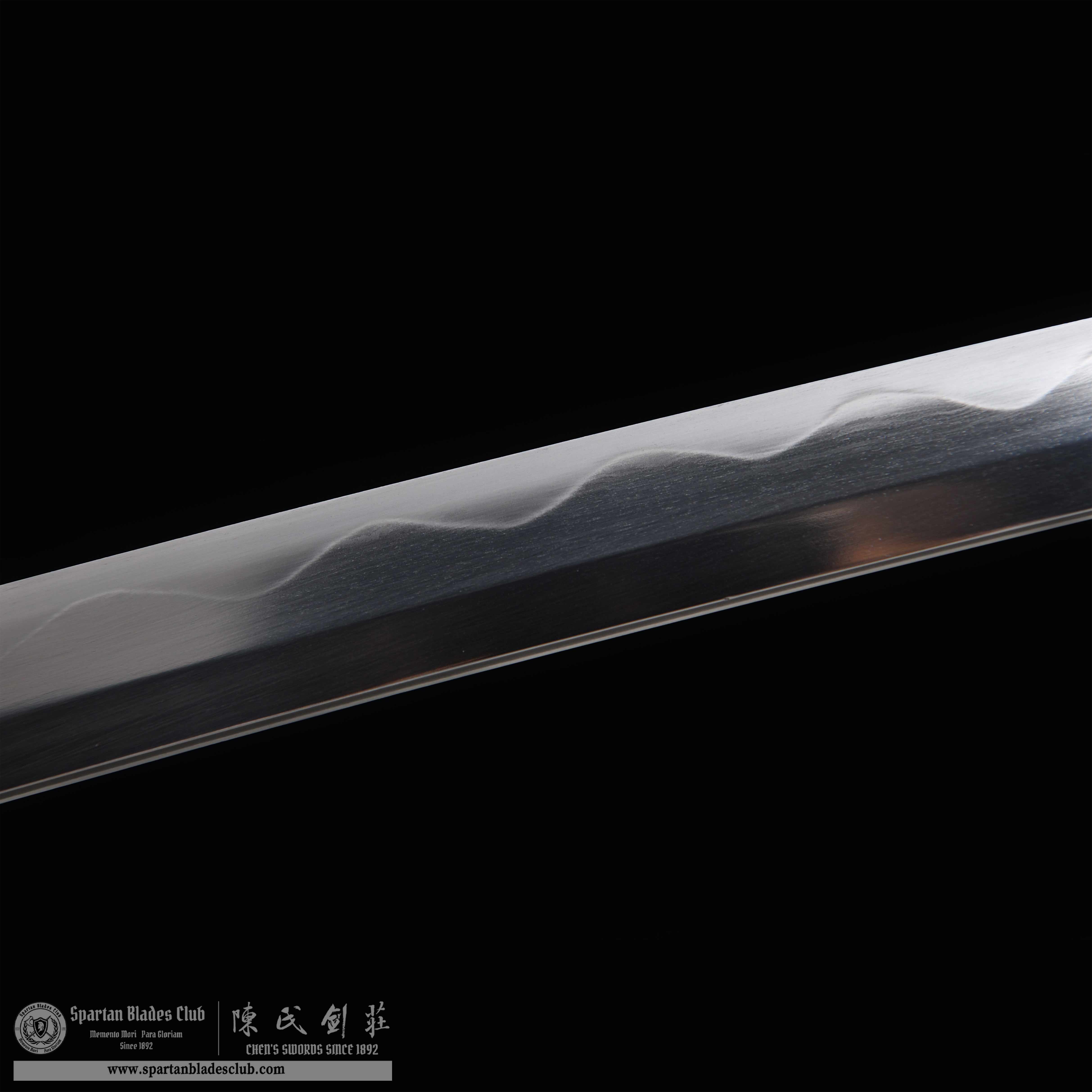 HY54 | Poshroud Samurai | Katana | T10 steel | Clay-tempered | Real Hamon | Hadori Polishing | Black&Golden | Battle-Ready | Full-tang | Spartan Blades Club | CHEN'S SWORDS 1892 - Spartan Blades Club