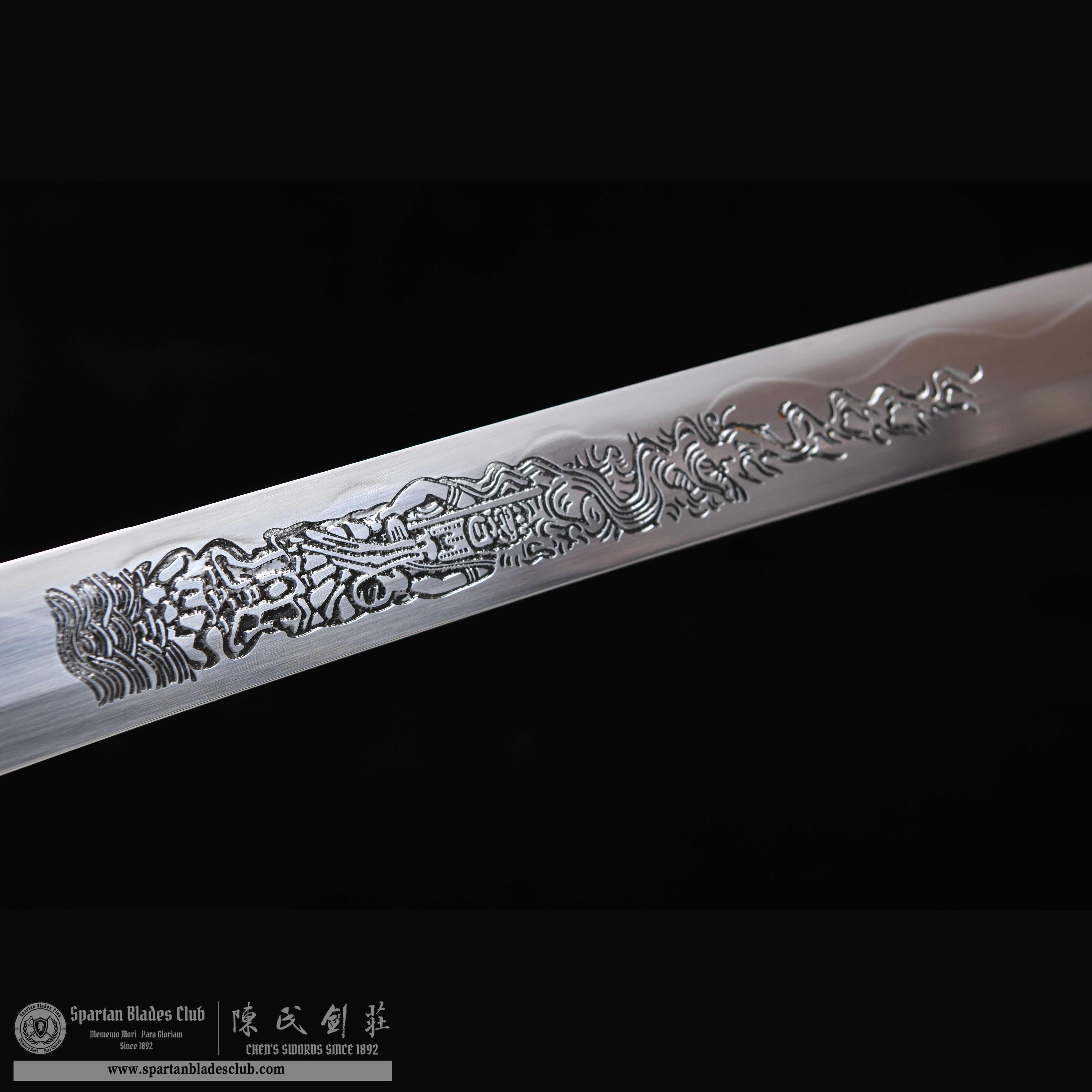 HY54 | Poshroud Samurai | Katana | T10 steel | Clay-tempered | Real Hamon | Hadori Polishing | Black&Golden | Battle-Ready | Full-tang | Spartan Blades Club | CHEN'S SWORDS 1892 - Spartan Blades Club