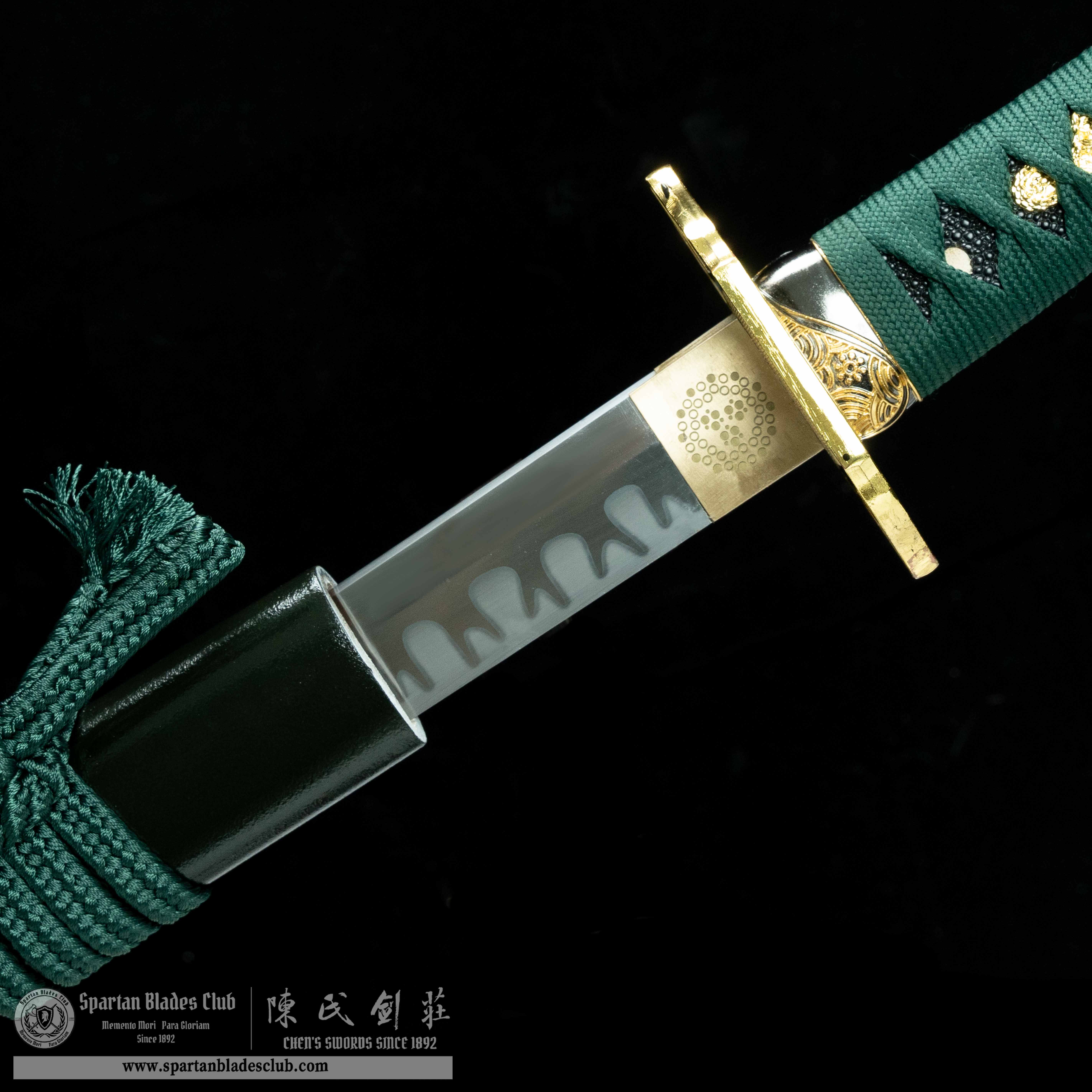 HY55 | Military Soul  | Katana | 65 Mn steel(Spring steel) | Hadori Polishing | Green | Battle-Ready | Full-tang | Spartan Blades Club | CHEN'S SWORDS 1892 - Spartan Blades Club - 陳氏劍莊1892