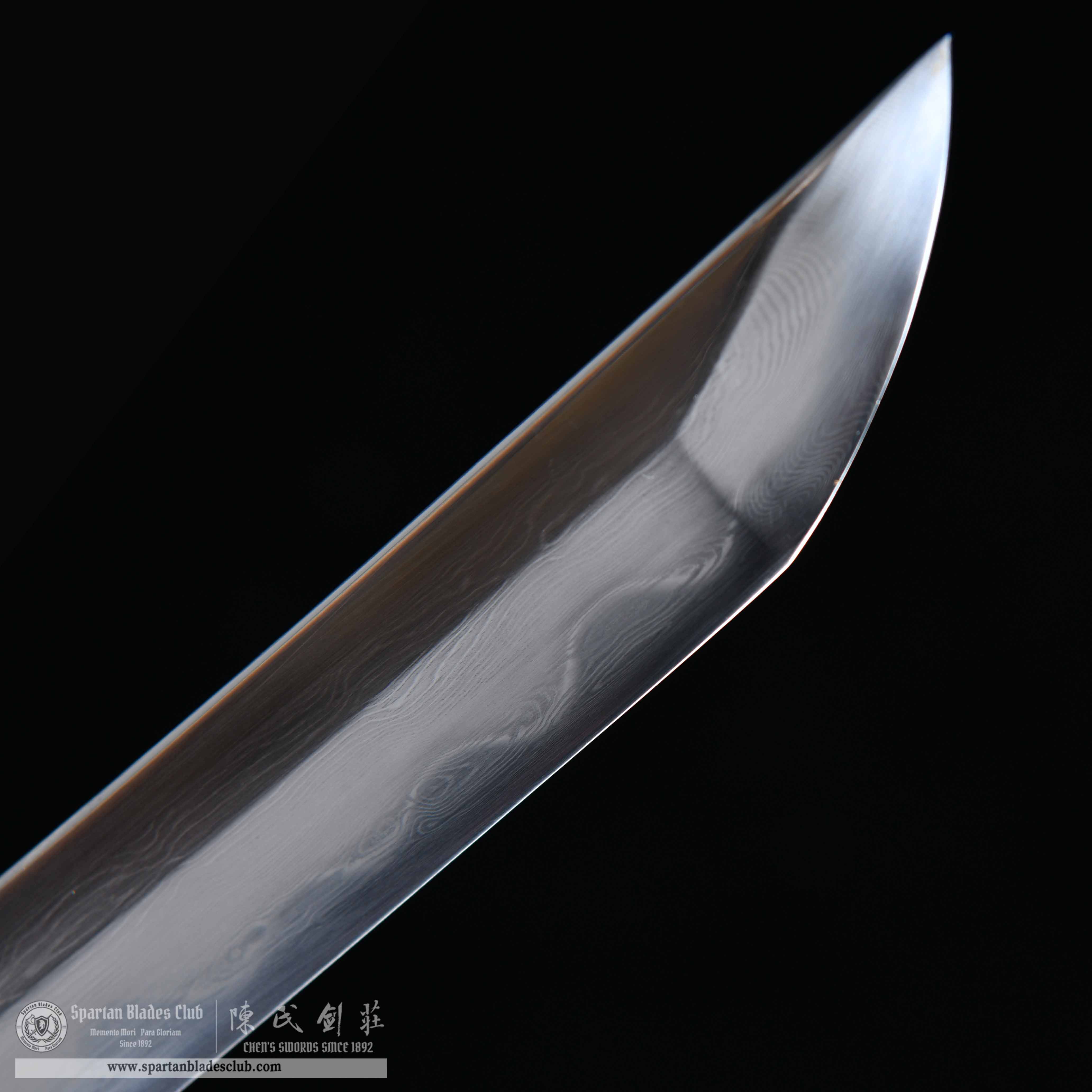 HY56 | Wooden Loong Samurai | Katana | Damascus steel | orange | Loong(Chinese Dragon) | Battle-Ready | Full-tang | Spartan Blades Club | CHEN'S SWORDS 1892 - Spartan Blades Club - 陳氏劍莊1892