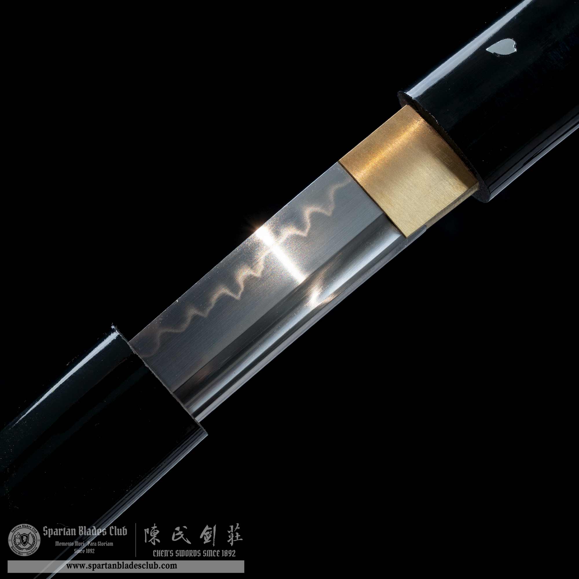 HY57 | O-Ren Ishii's Shirasaya sword in Kill Bill | Shirasaya | T10 Steel Clay-tempered Real Hamon | Black | sakura | Battle-Ready | Full-tang | Spartan Blades Club | CHEN'S SWORDS 1892 - Spartan Blades Club - 陳氏劍莊1892