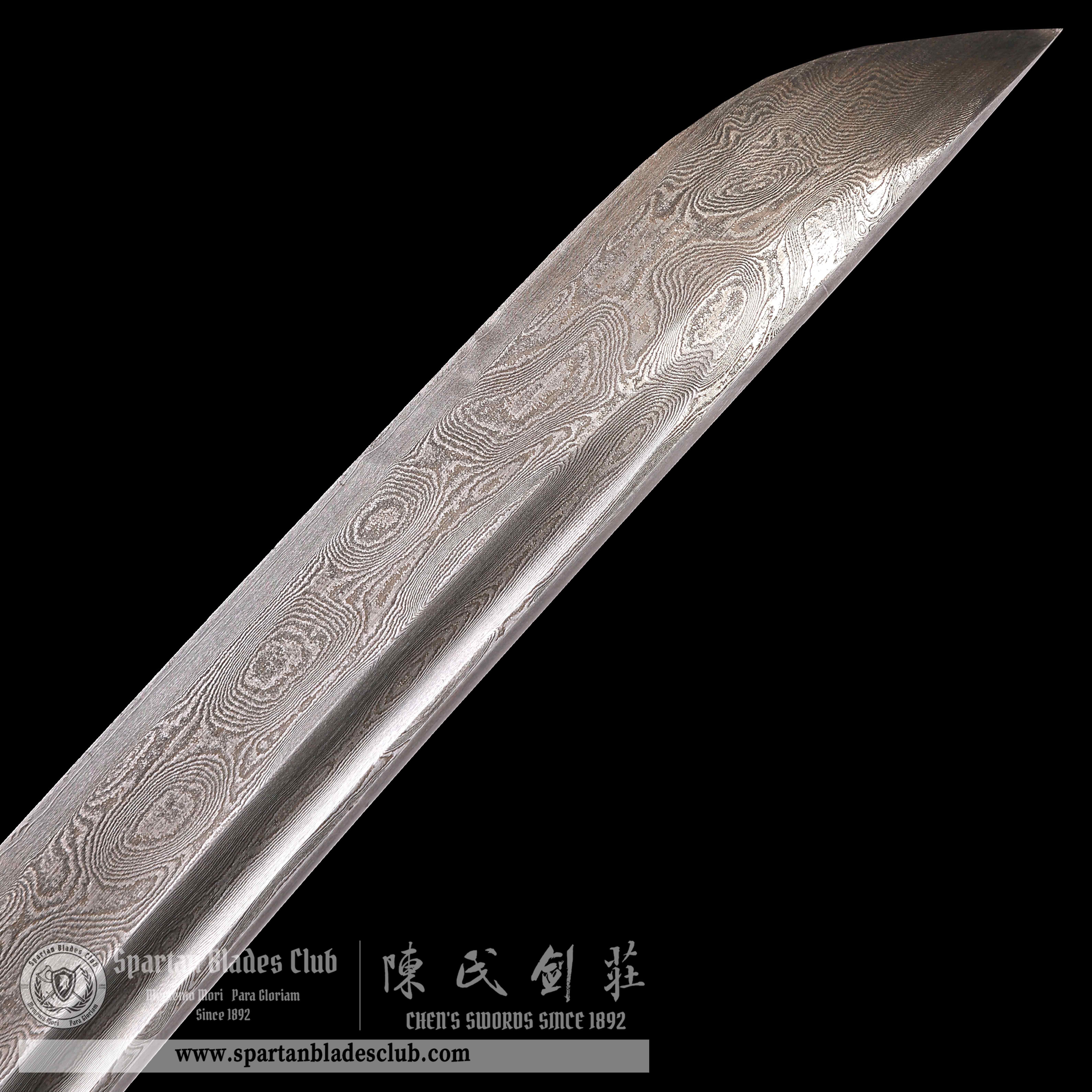 HY46 | 🟣Murasaikane Samurai 🌟| Tachi | Damascus steel | Purple&Golden | Battle-Ready |Full-tang |Spartan Blades Club | CHEN'S SWORDS 1892 - Spartan Blades Club - 陳氏劍莊1892