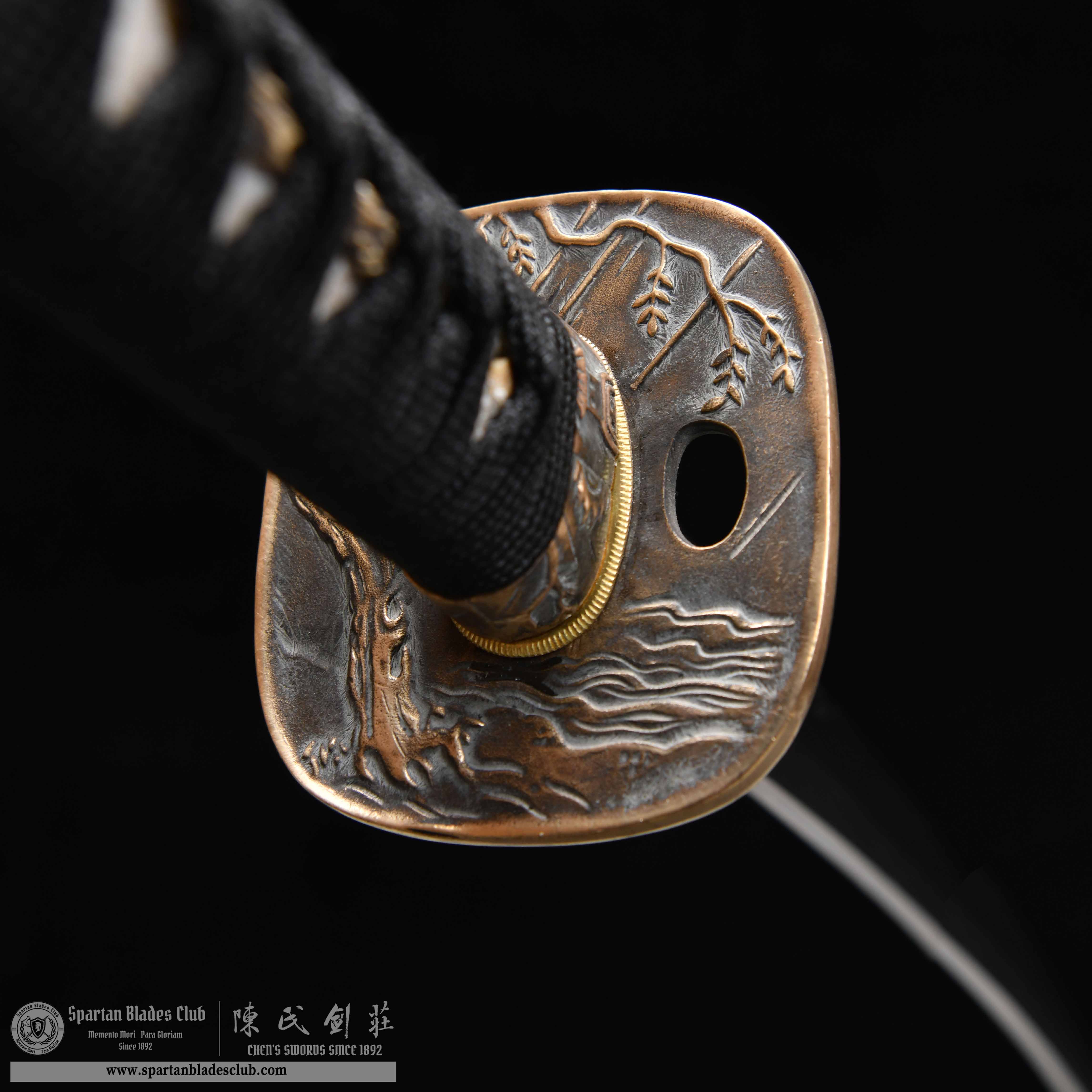 HY62 | Yunchuan Wave - Riding | Katana | Damscus steel | Black&Red | Battle-Ready | Full-tang | Spartan Blades Club | CHEN'S SWORDS 1892 - Spartan Blades Club - 陳氏劍莊1892