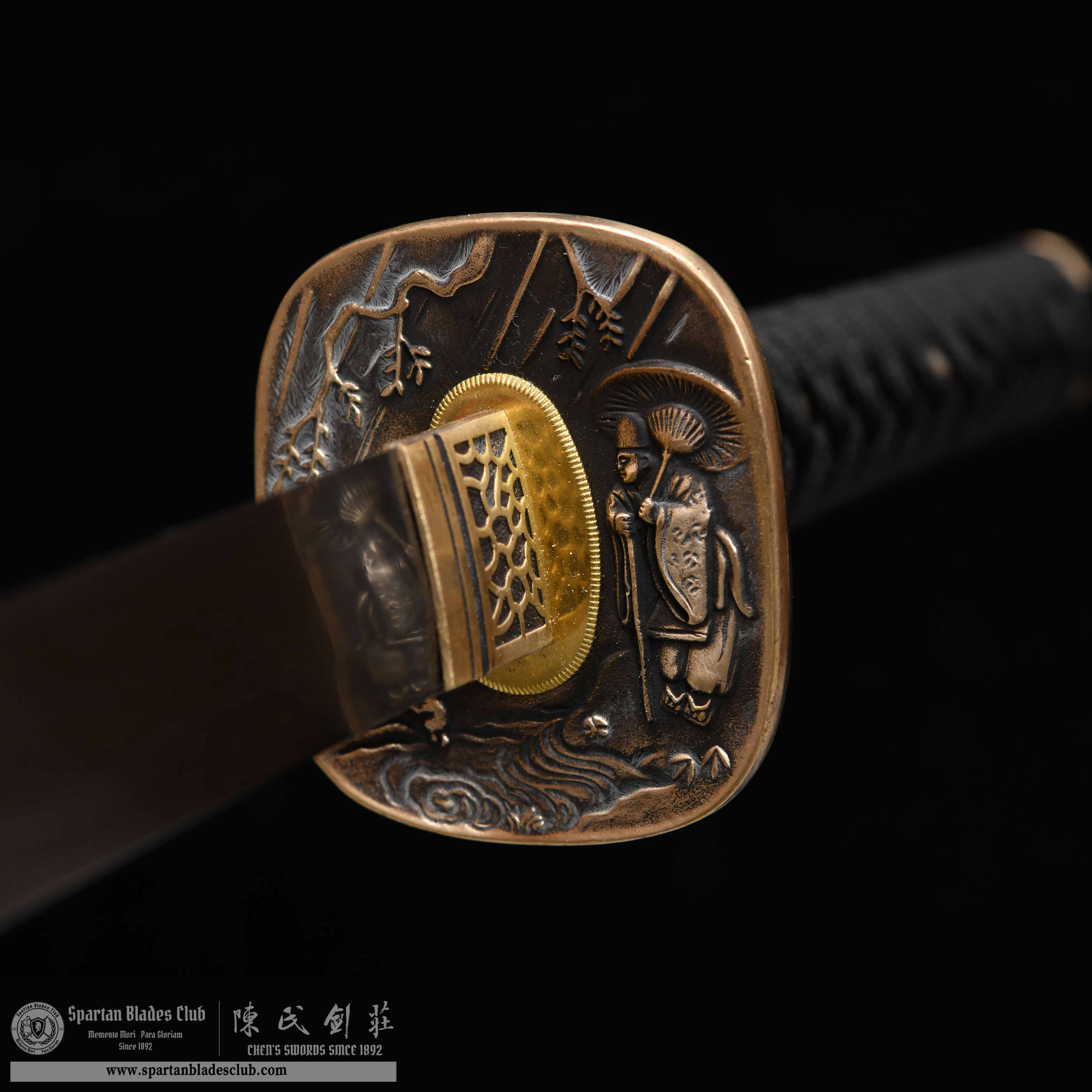 HY62 | Yunchuan Wave - Riding | Katana | Damscus steel | Black&Red | Battle-Ready | Full-tang | Spartan Blades Club | CHEN'S SWORDS 1892 - Spartan Blades Club - 陳氏劍莊1892