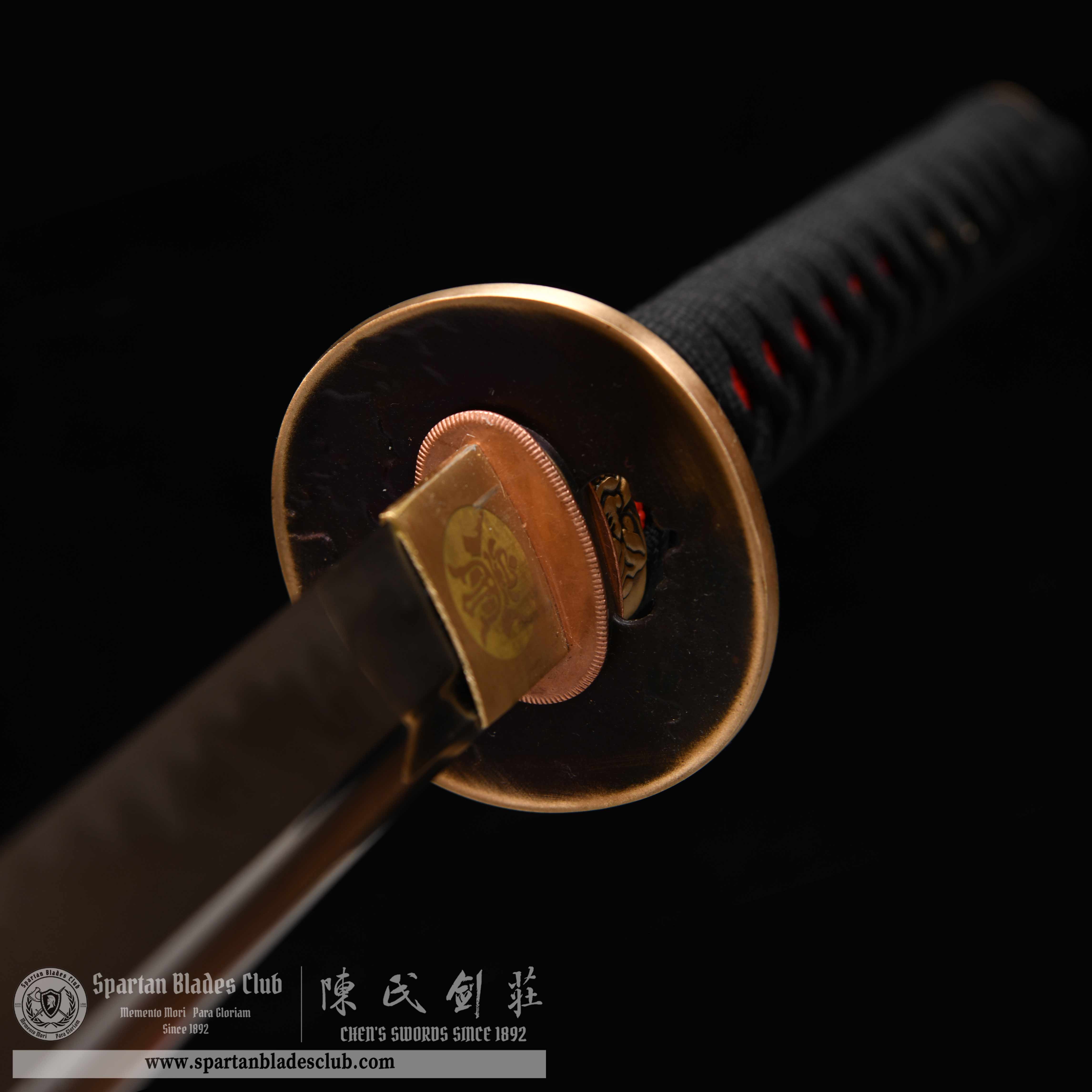 HY67 | Nezha | Katana | T10 steel | Clay-tempered | Real Hamon | Black&Red&Silvery | Battle-Ready | Full-tang | Spartan Blades Club | CHEN'S SWORDS 1892 - Spartan Blades Club - 陳氏劍莊1892